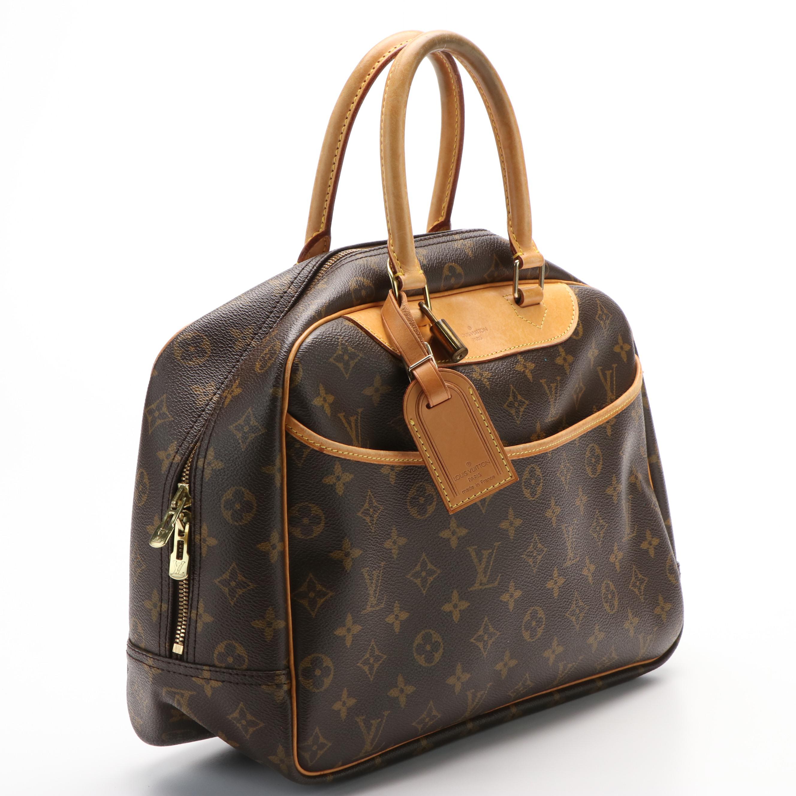 Louis Vuitton Monogram Deauville Canvas Top Handle Bag