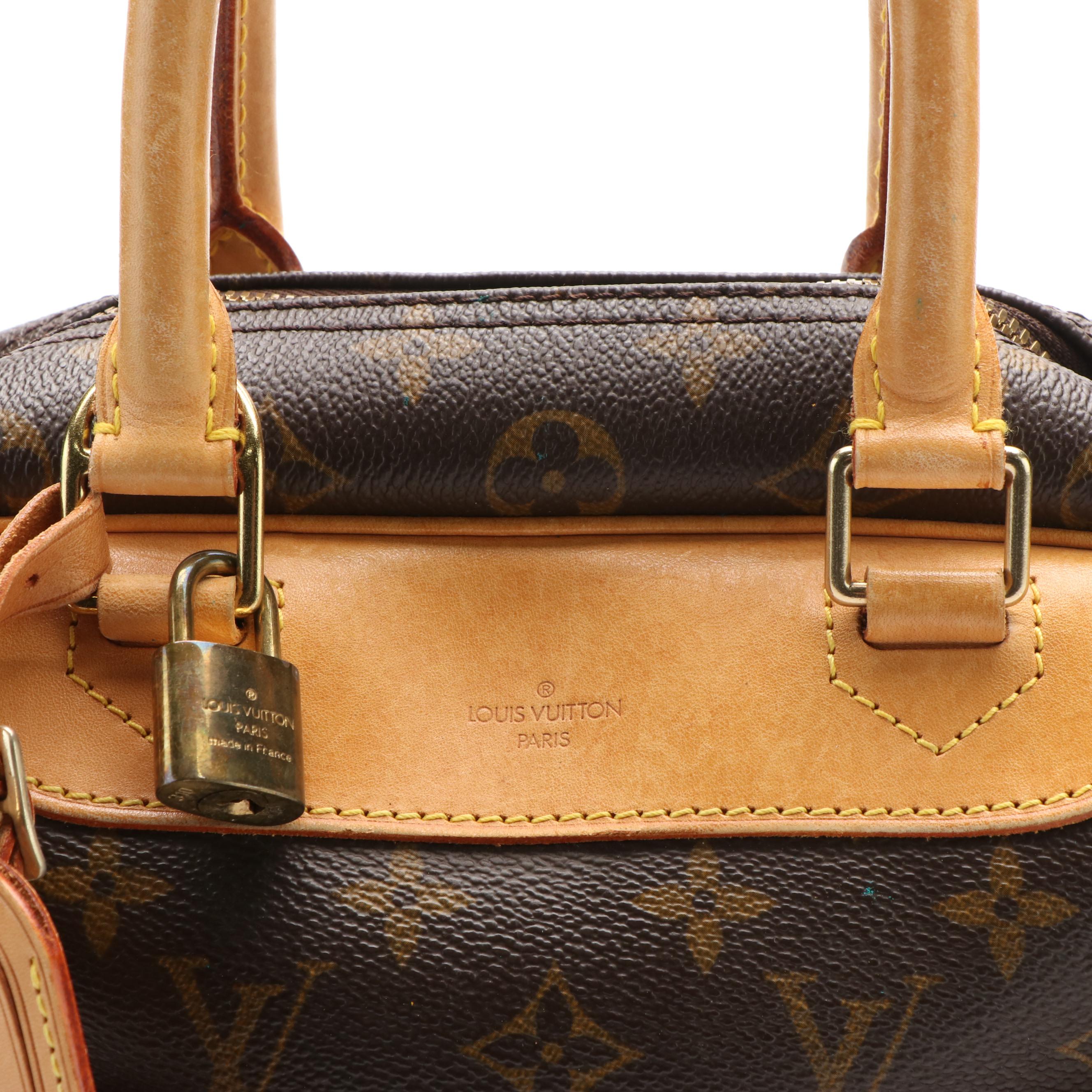 Louis Vuitton Monogram Deauville Canvas Top Handle Bag