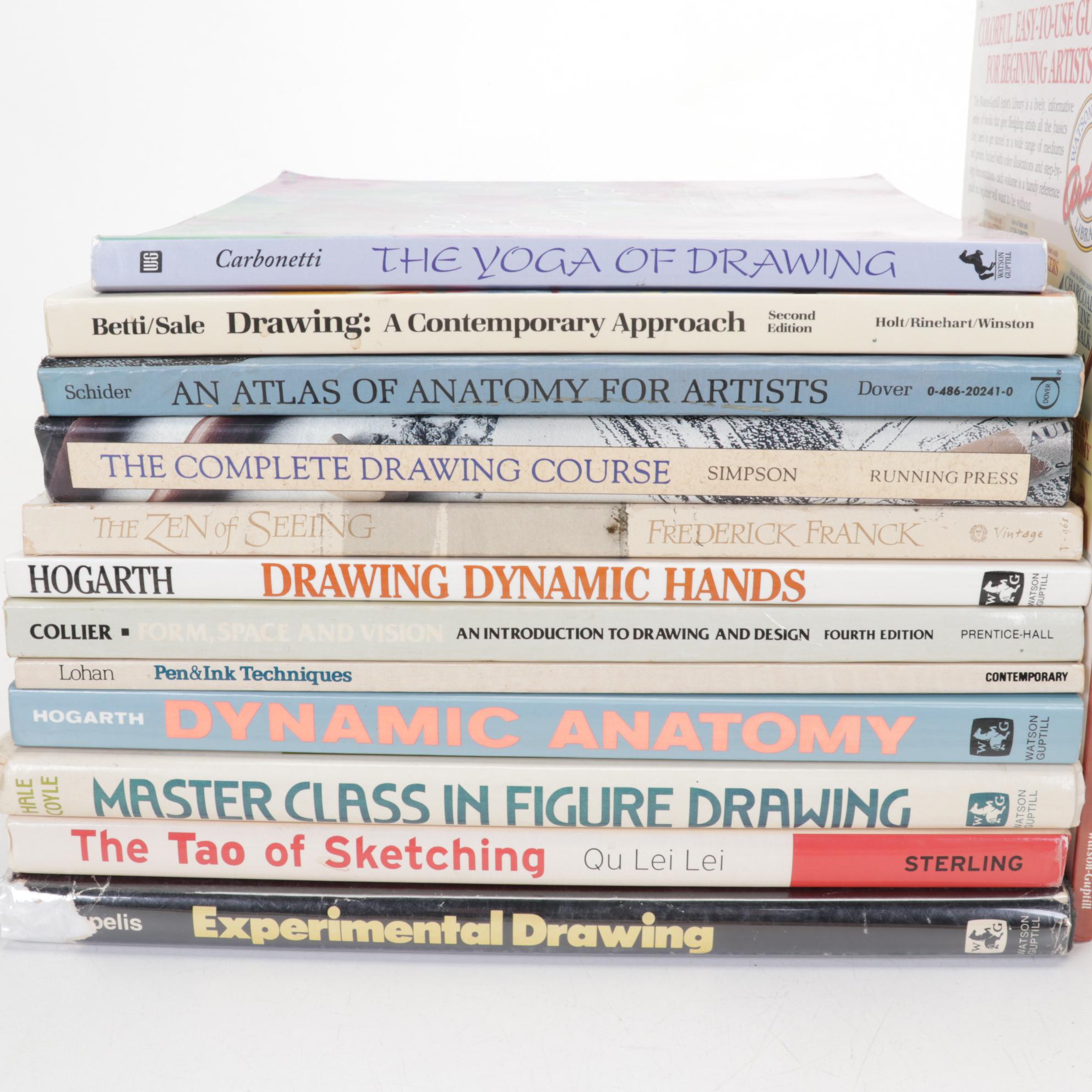 Collection of Reference Books Providing Drawing Techniques and Tips