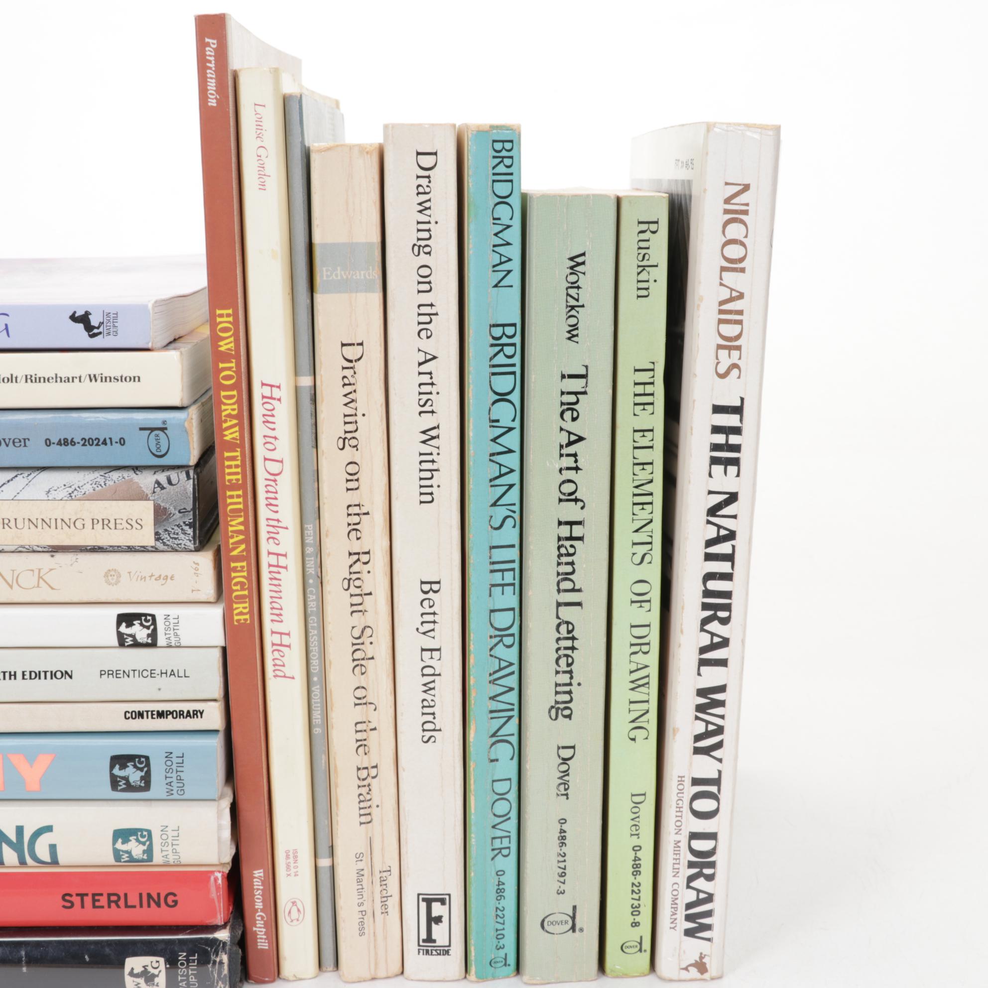 Collection of Reference Books Providing Drawing Techniques and Tips