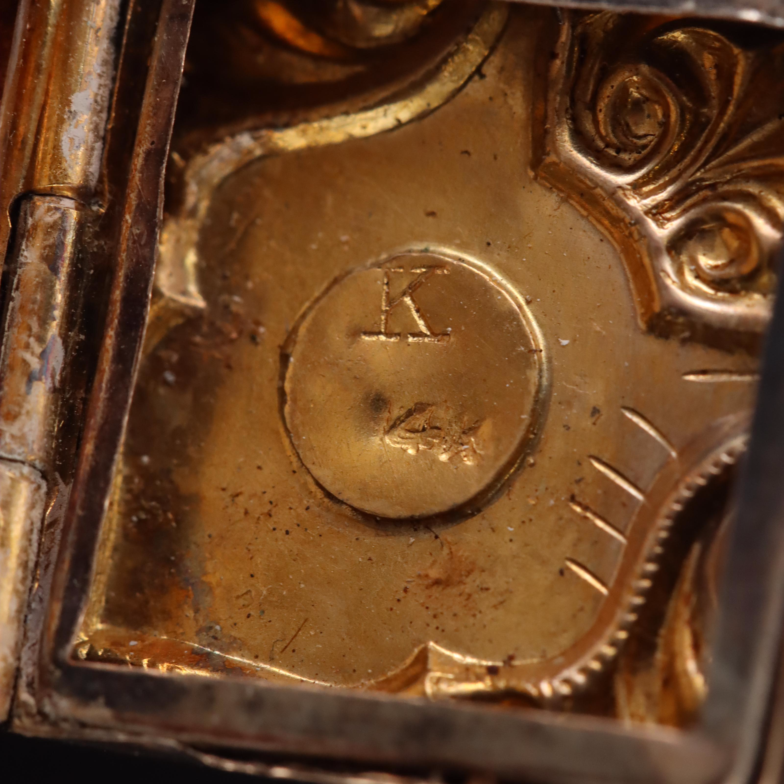 Antique 14K Watch Fob Chain with Locket