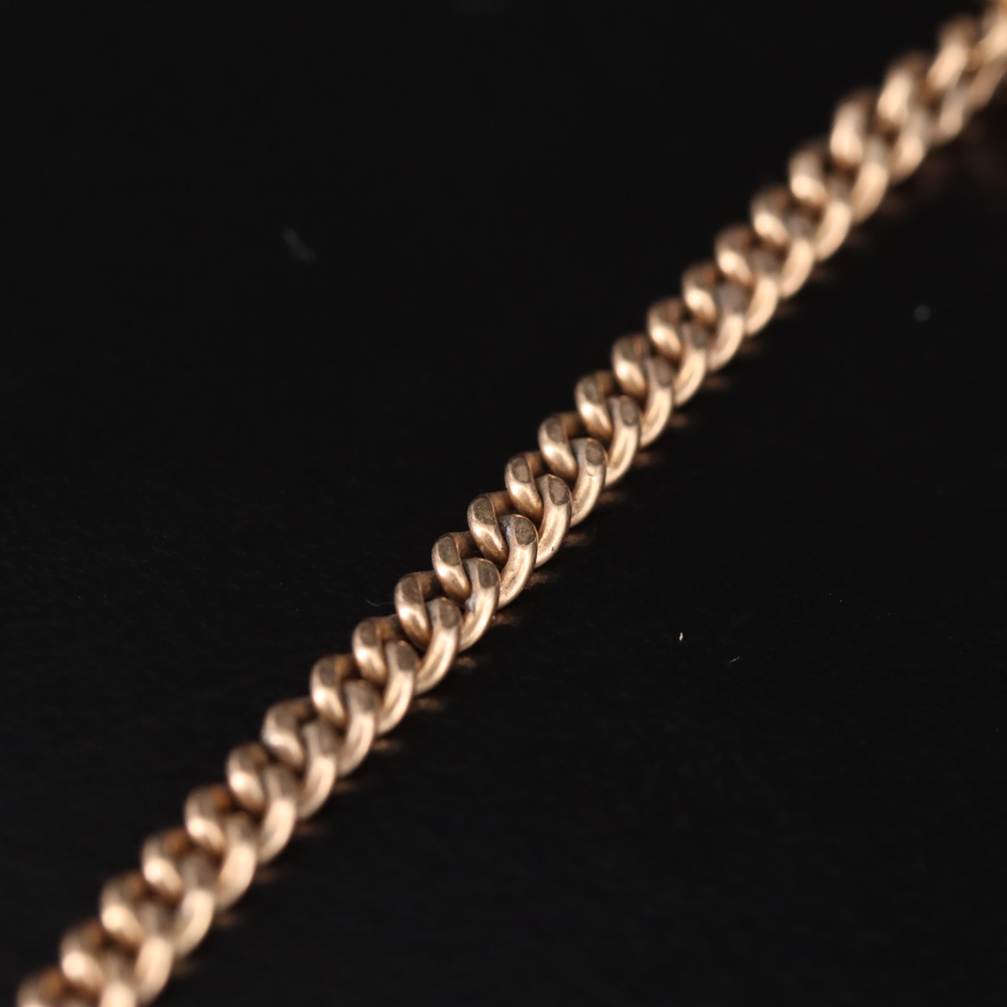 Antique 14K Watch Fob Chain with Locket