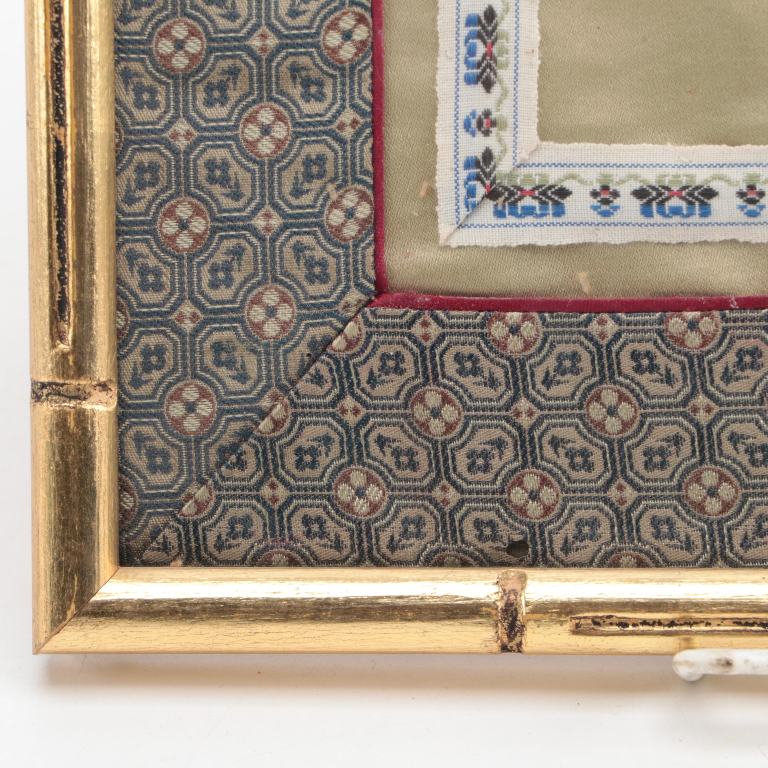 Framed Chinese Handmade Embroidered Silk Panel