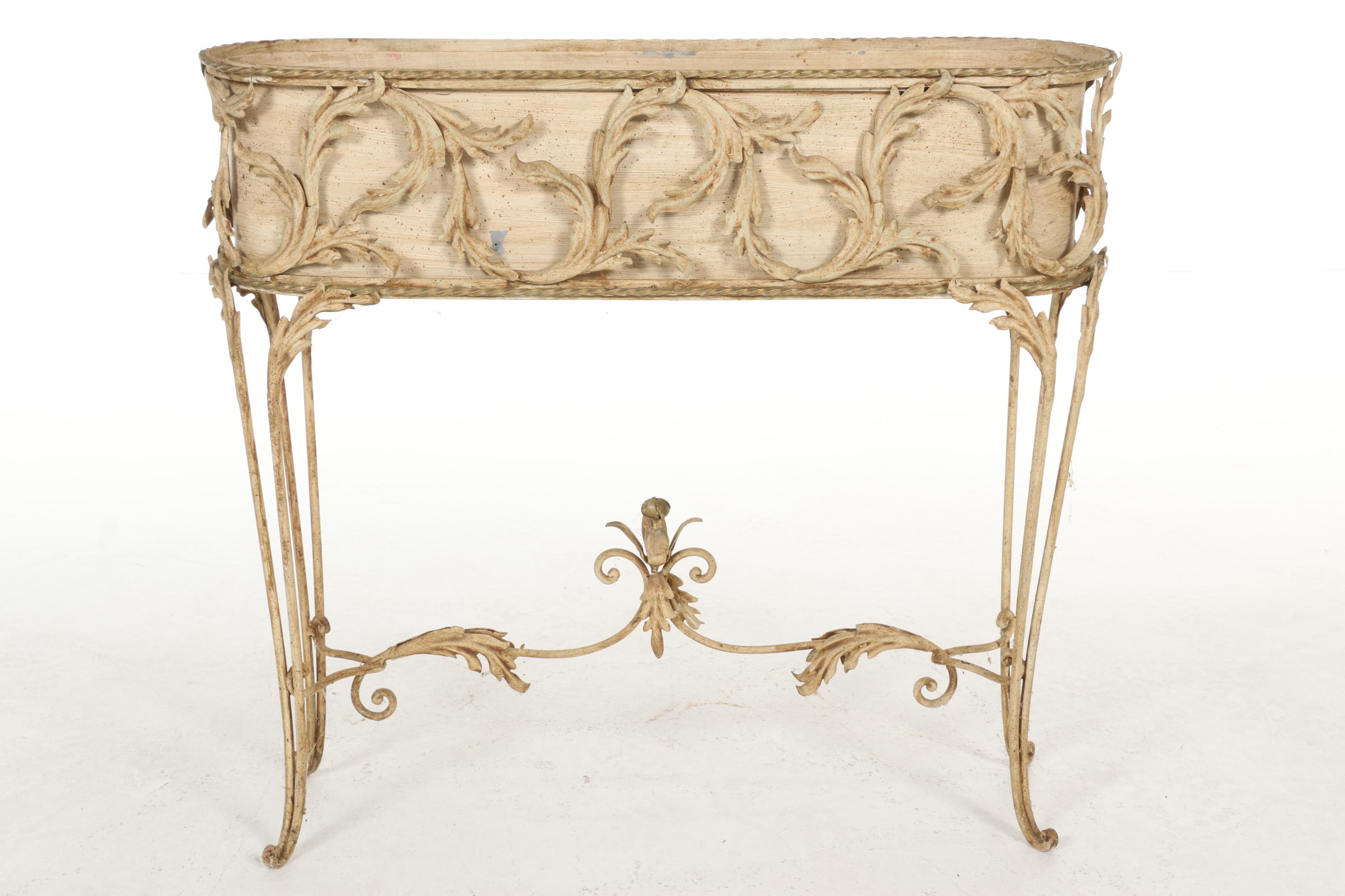 Painted Metal Plant Stand