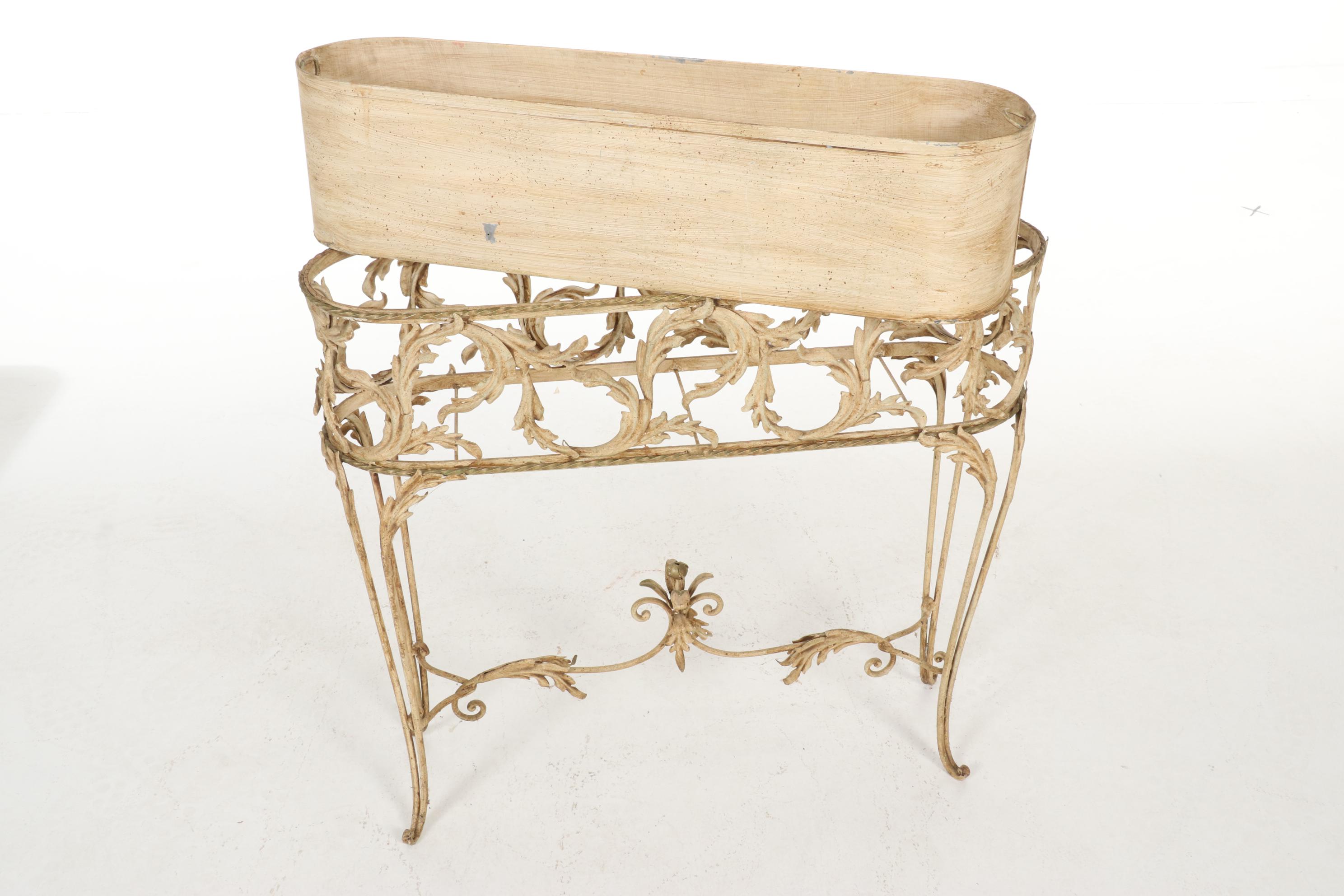 Painted Metal Plant Stand