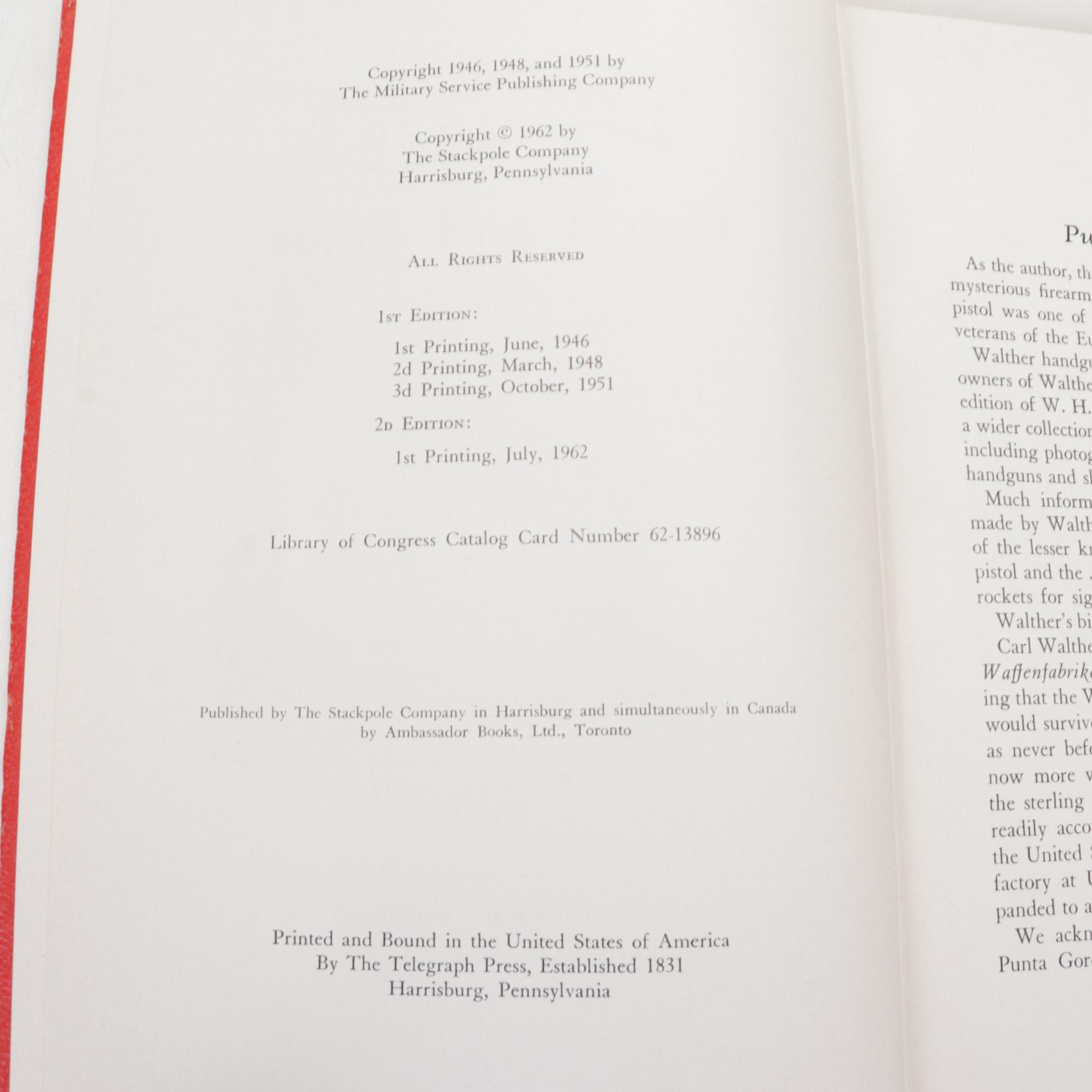 Firearms Reference Featuring "Mauser Pocket Pistols" Ltd. First Edition Signed