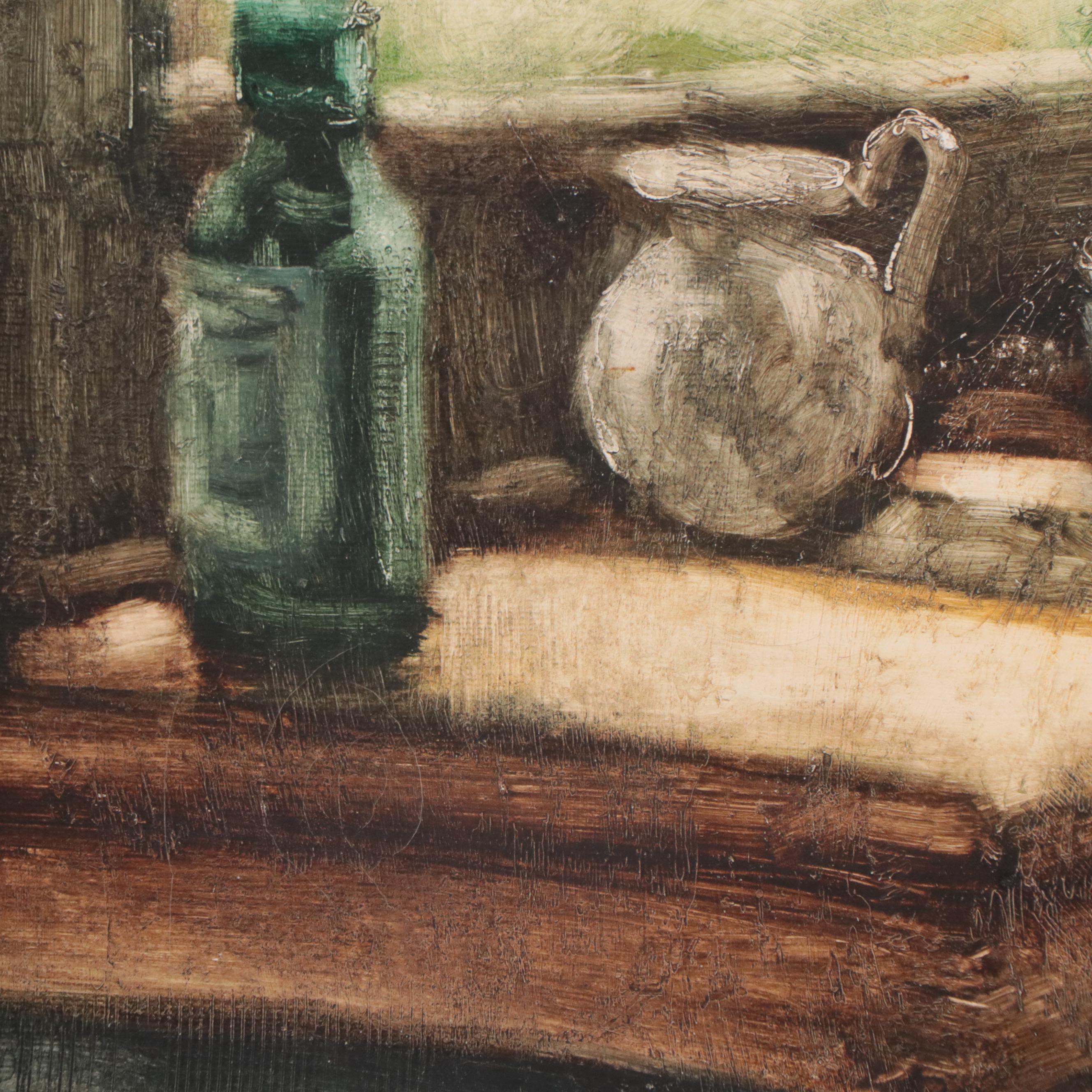 Kitchen Interior Scene Oil Painting