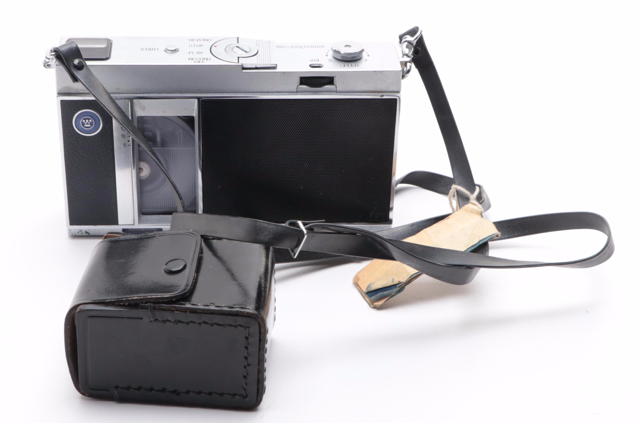 Westinghouse Pocket Tape Player, Accessories and Marantz Superscope Microphone