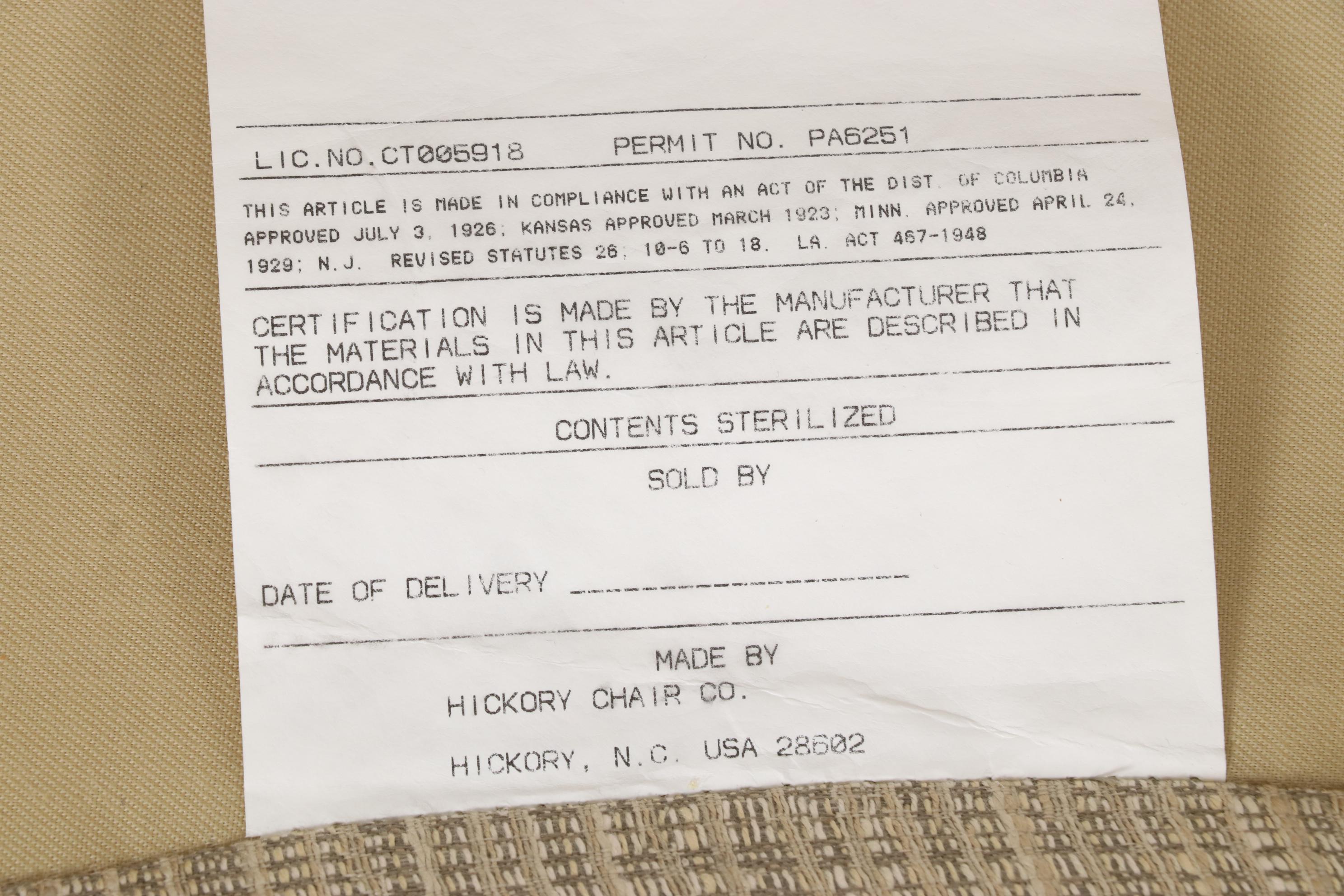 Hickory Chair Custom-Upholstered and Skirted Loveseat Sofa