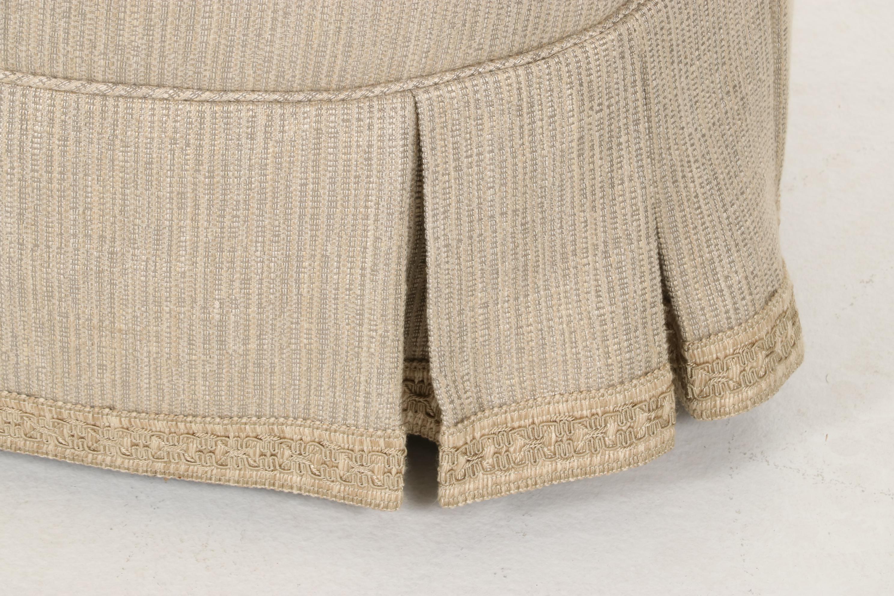 Hickory Chair Custom-Upholstered and Skirted Loveseat Sofa