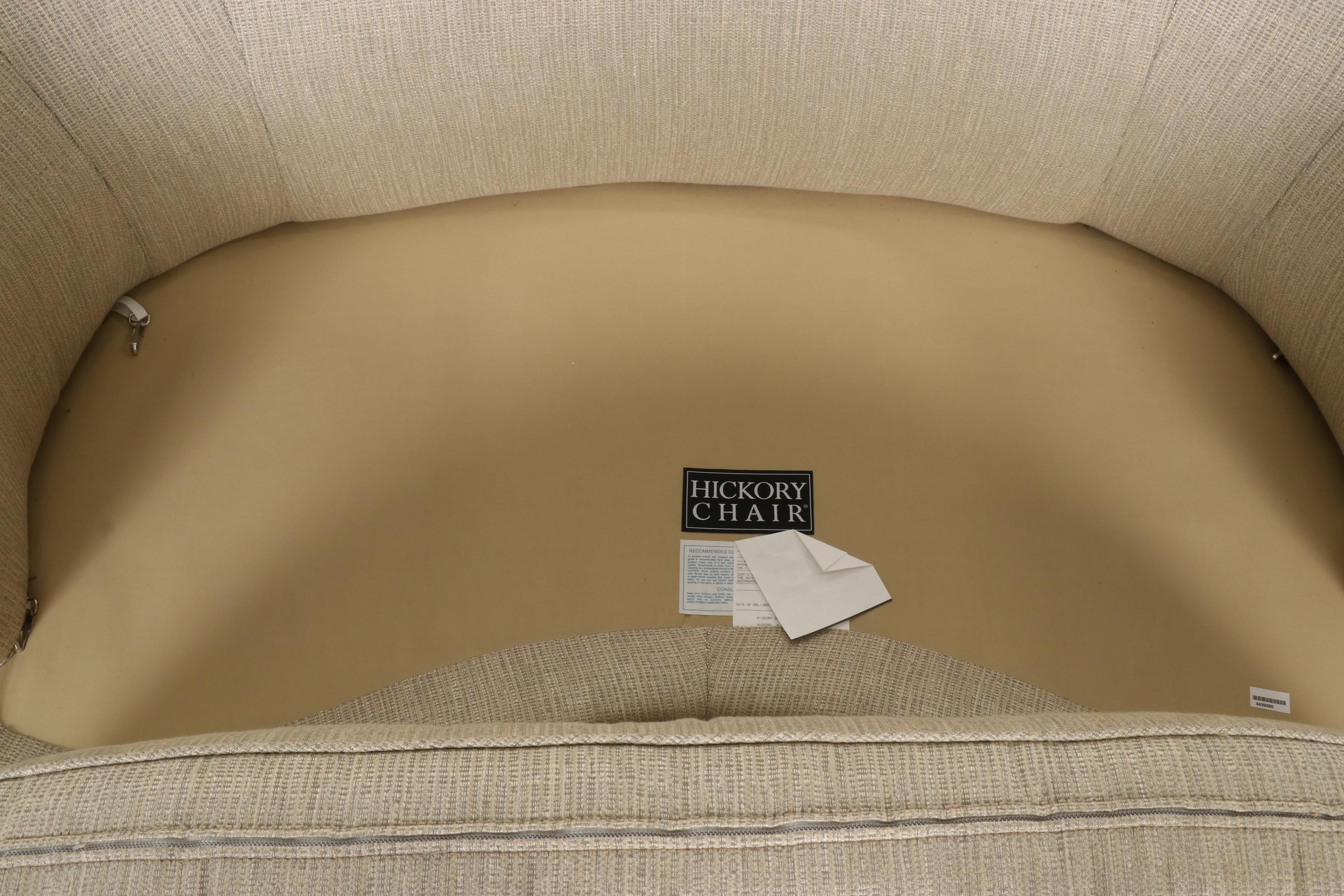 Hickory Chair Custom-Upholstered and Skirted Loveseat Sofa