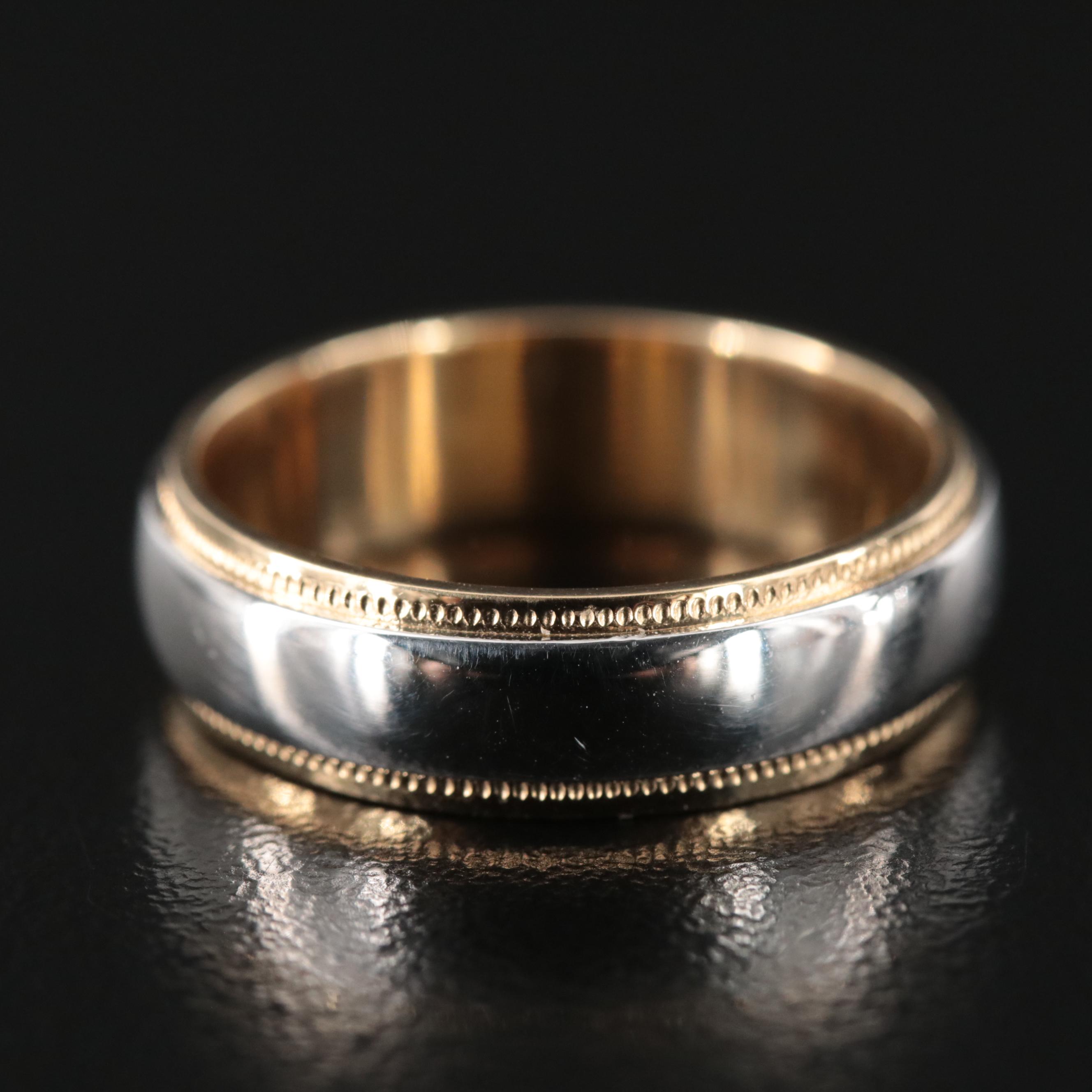 18K Gold and Platinum Two-Tone Band