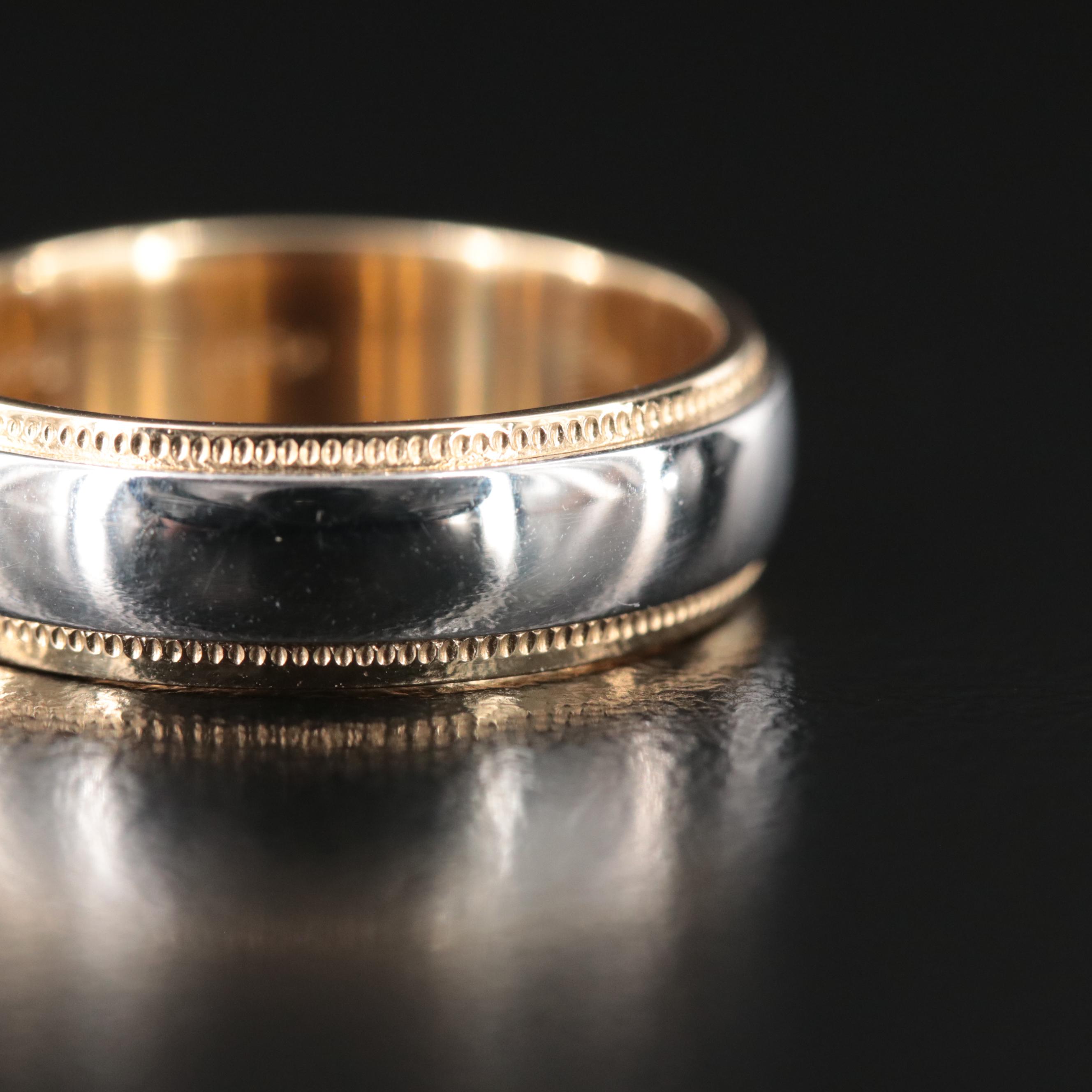 18K Gold and Platinum Two-Tone Band
