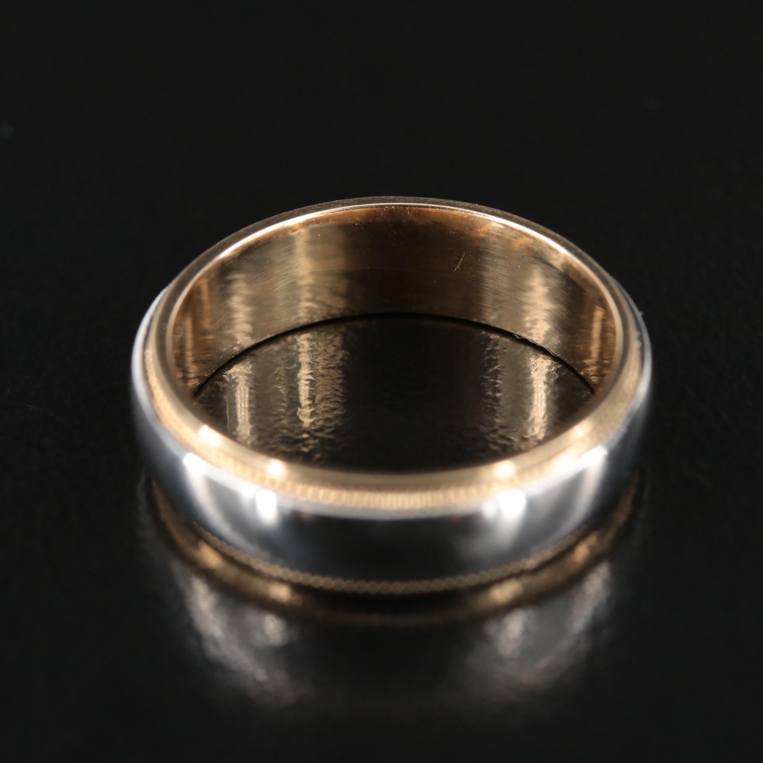 18K Gold and Platinum Two-Tone Band