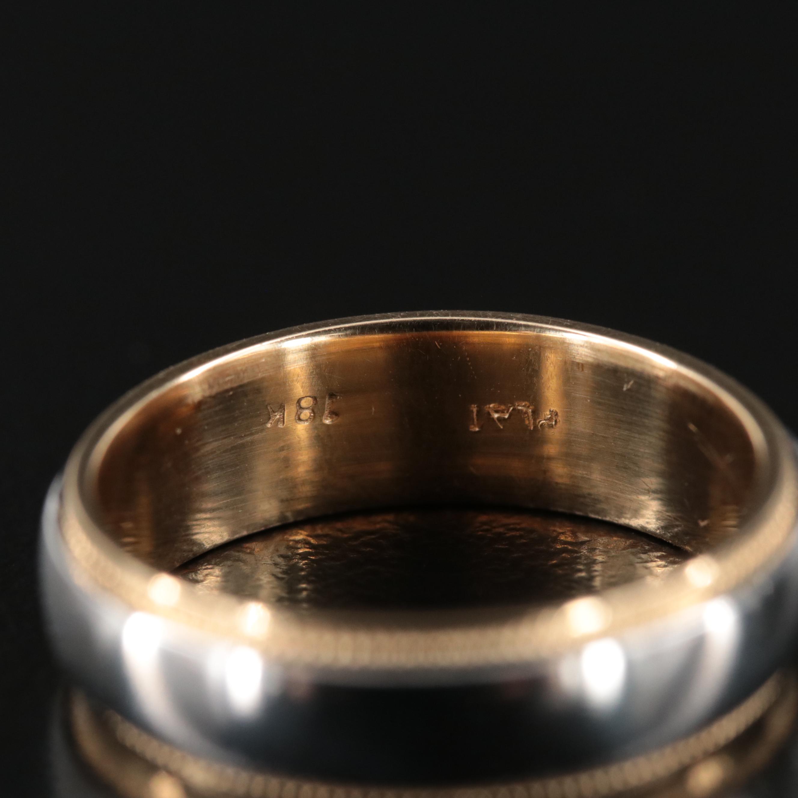 18K Gold and Platinum Two-Tone Band