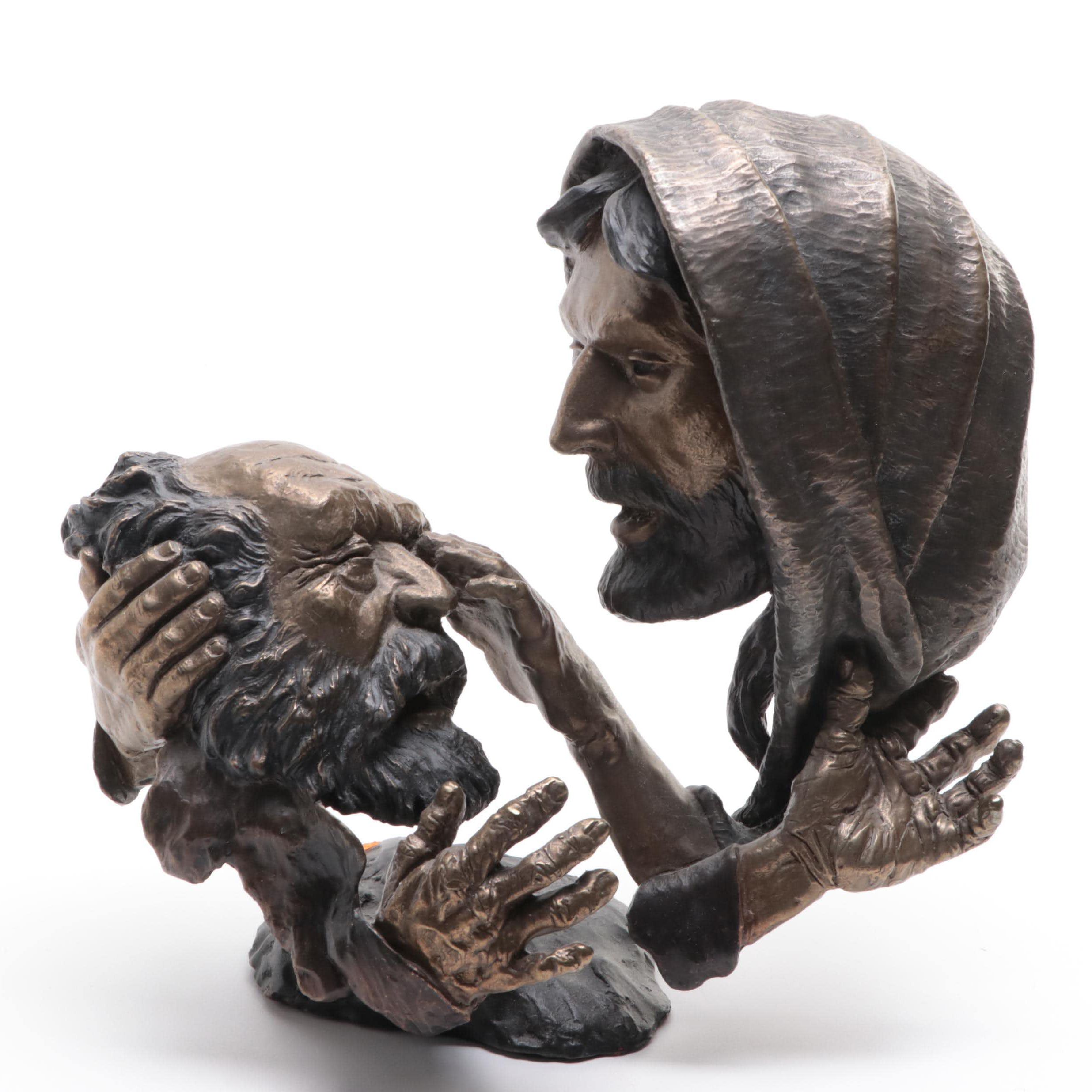 Mark Hopkins Bronze Sculpture "Faith Commemorative," 2003