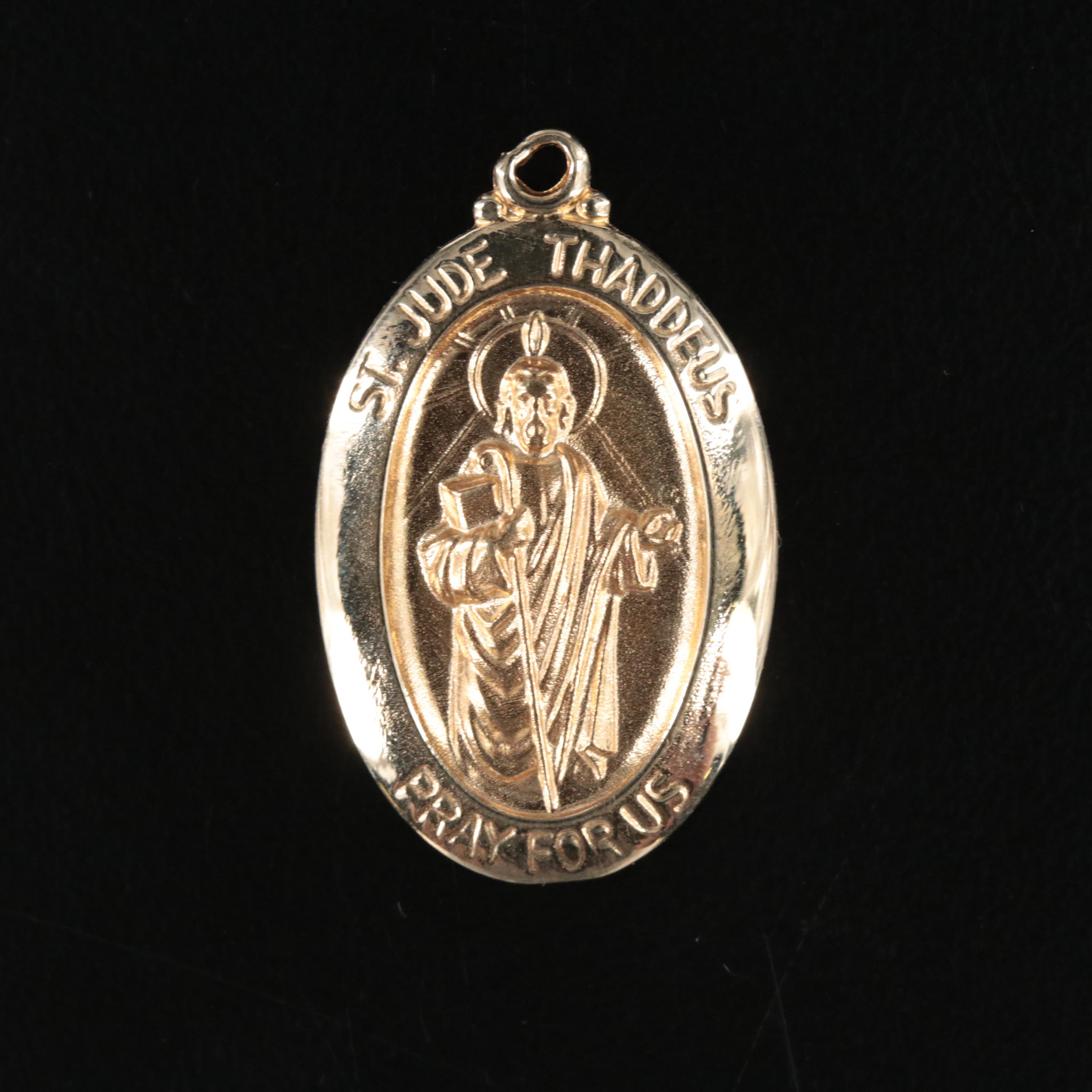 14K St. Jude Pendant