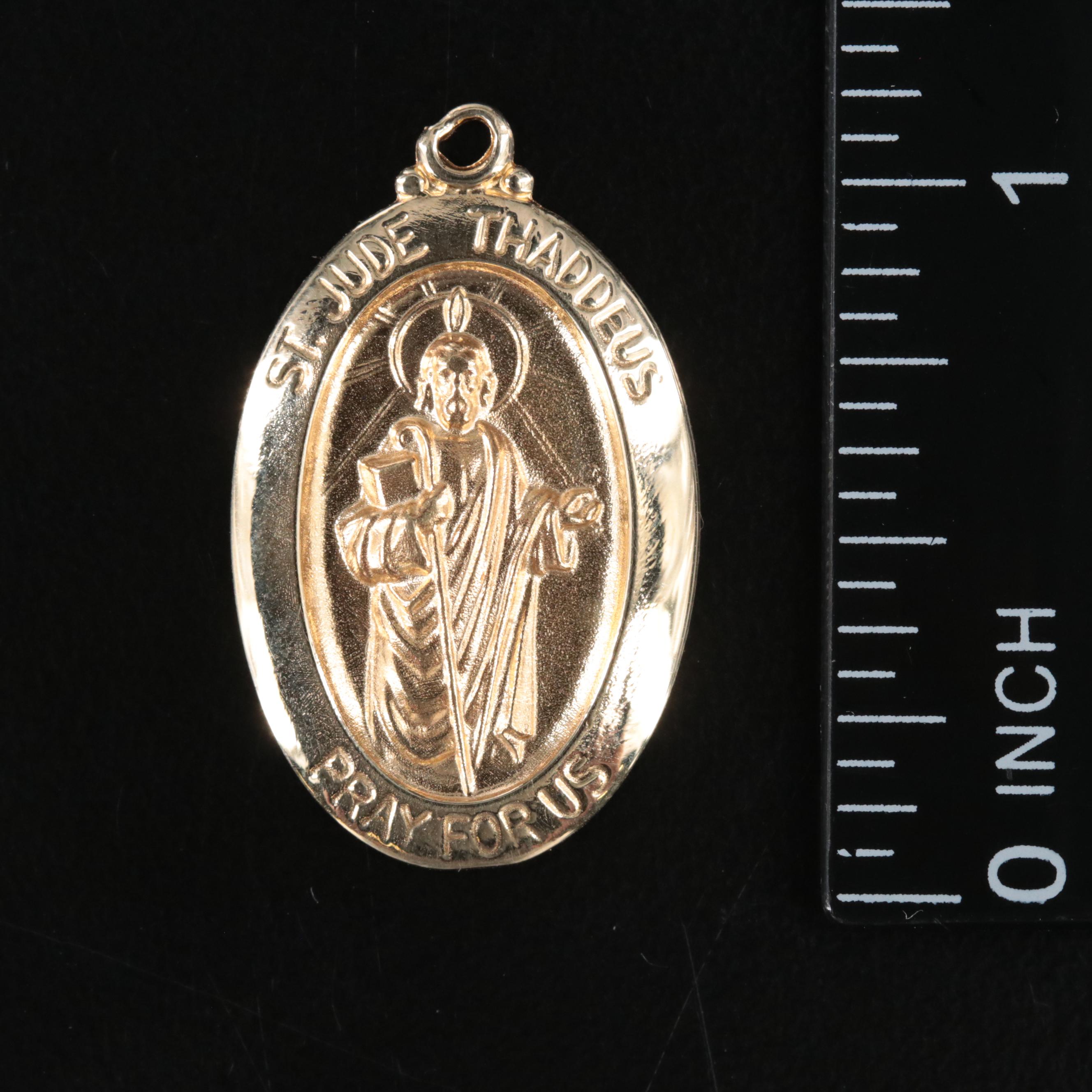 14K St. Jude Pendant