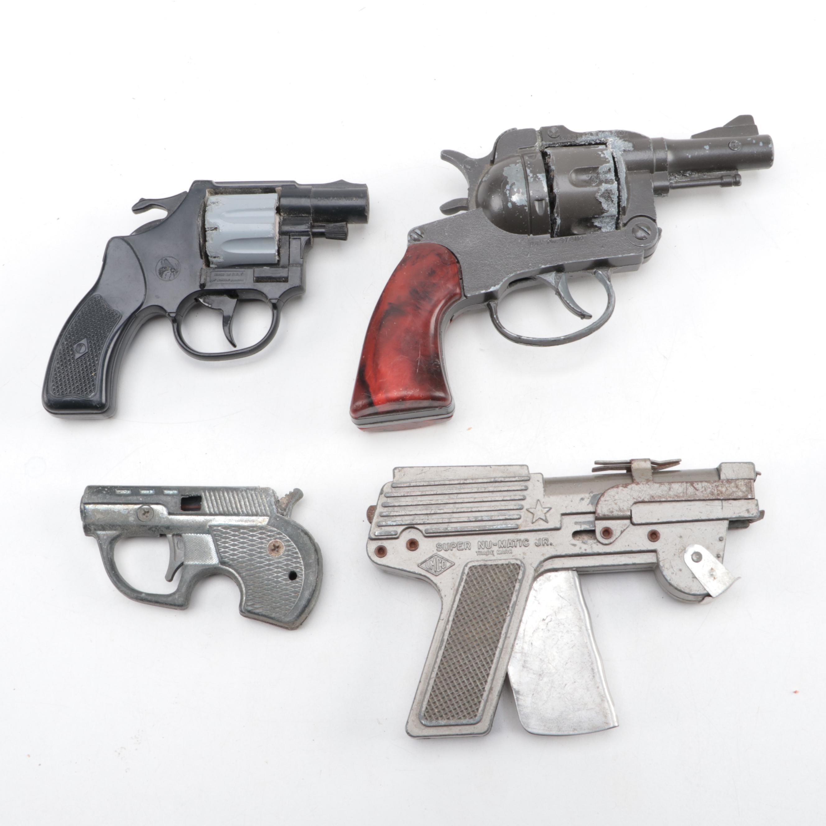 LMCO Super Nu-Matic Jr. Cap Gun, WASP Snub Nose Revolver Cap Gun & Caps