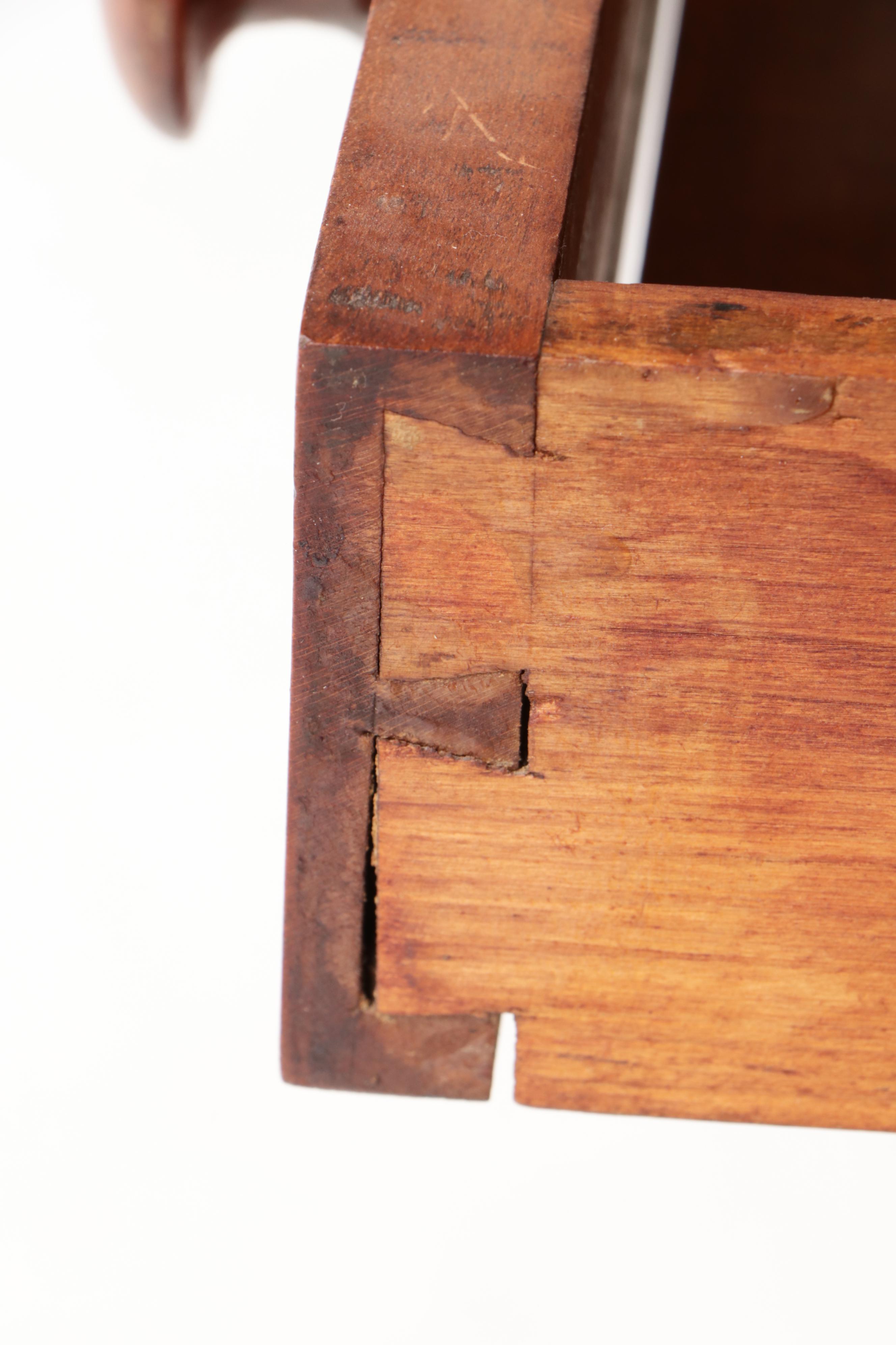 American Primitive Mixed Hardwoods Cherry-Finish Bookcase-on-Table, Mid-19th C