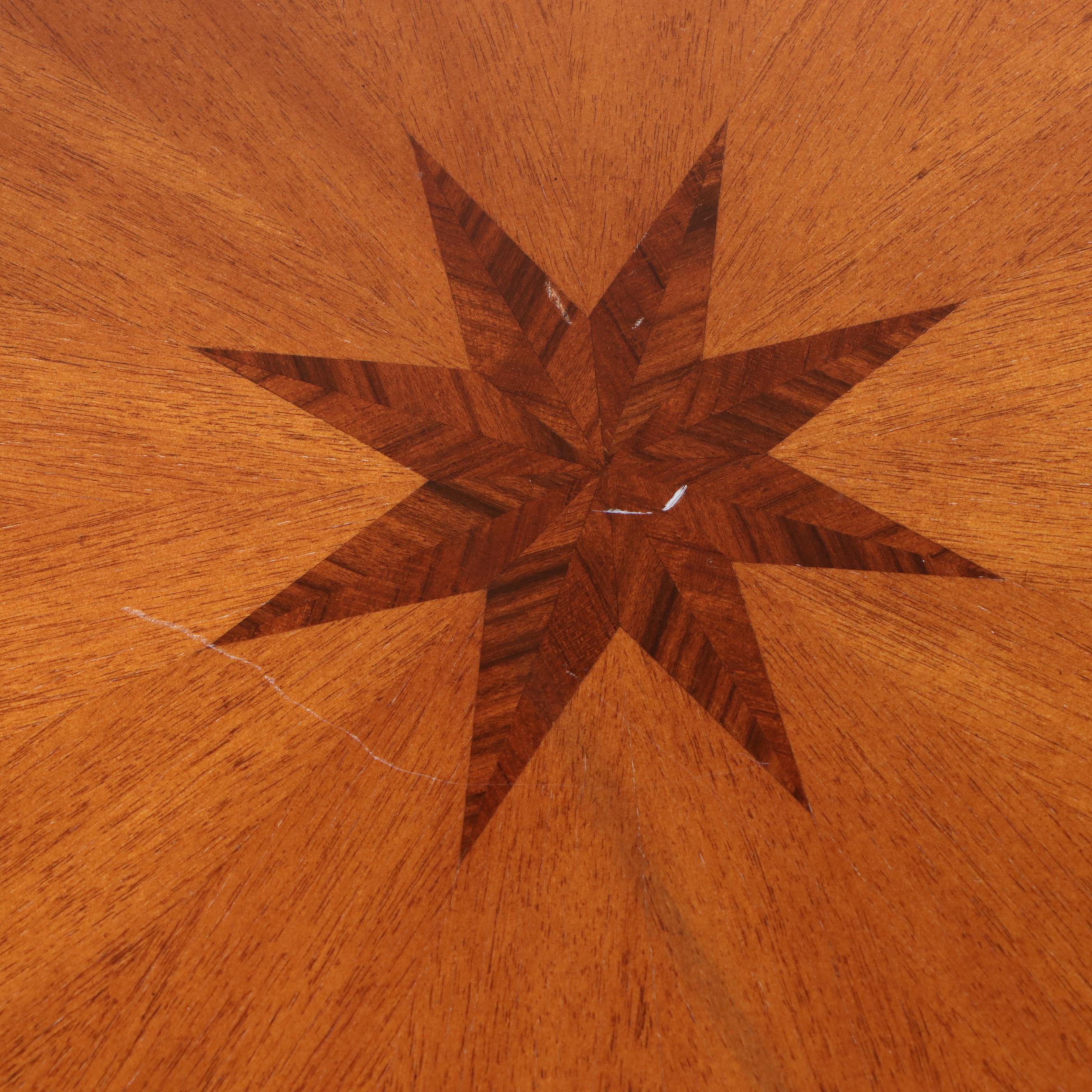 Maitland-Smith Empire Style Gilt Brass-Mounted and Marquetry Guéridon