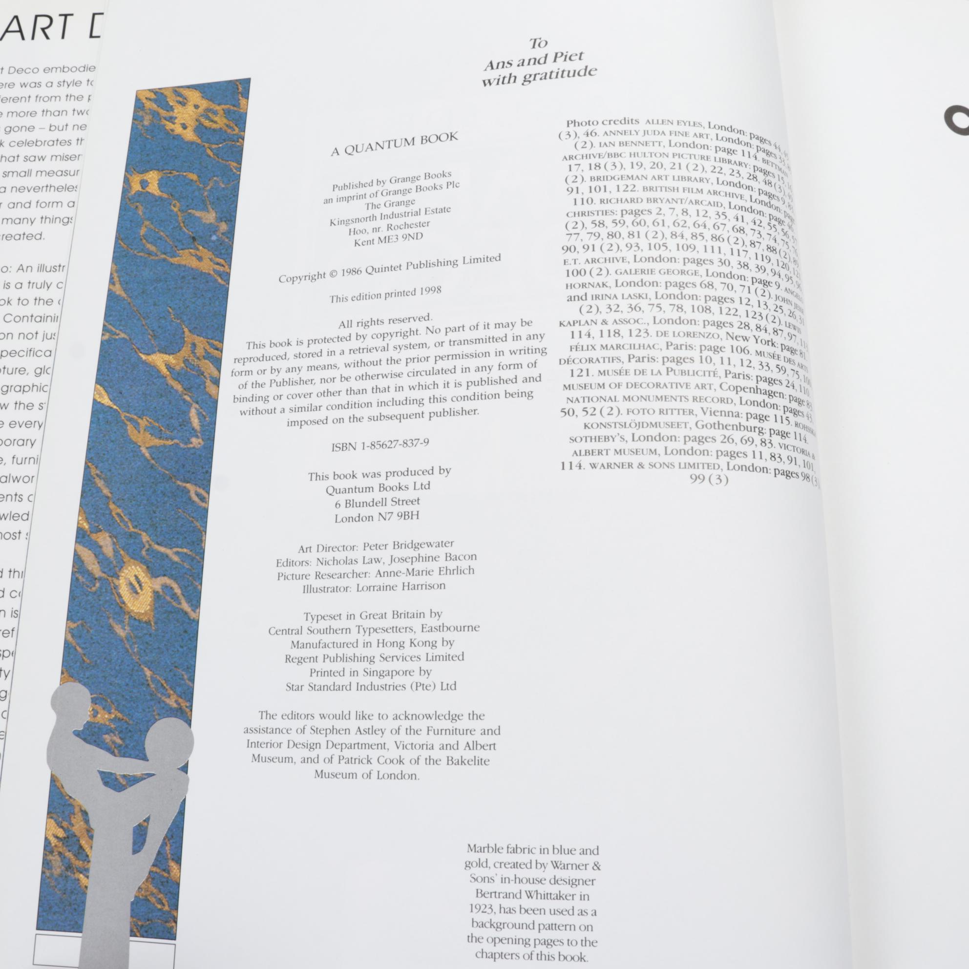 Art Deco and Art Nouveau History and Art Reference Books