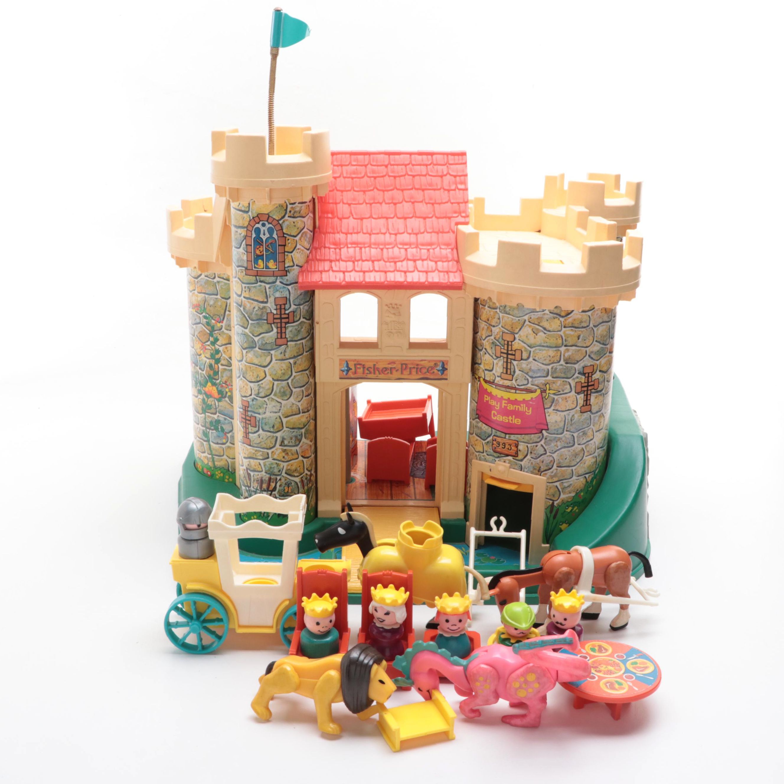 Fisher-Price Toys Play Castle and Figures, 1974