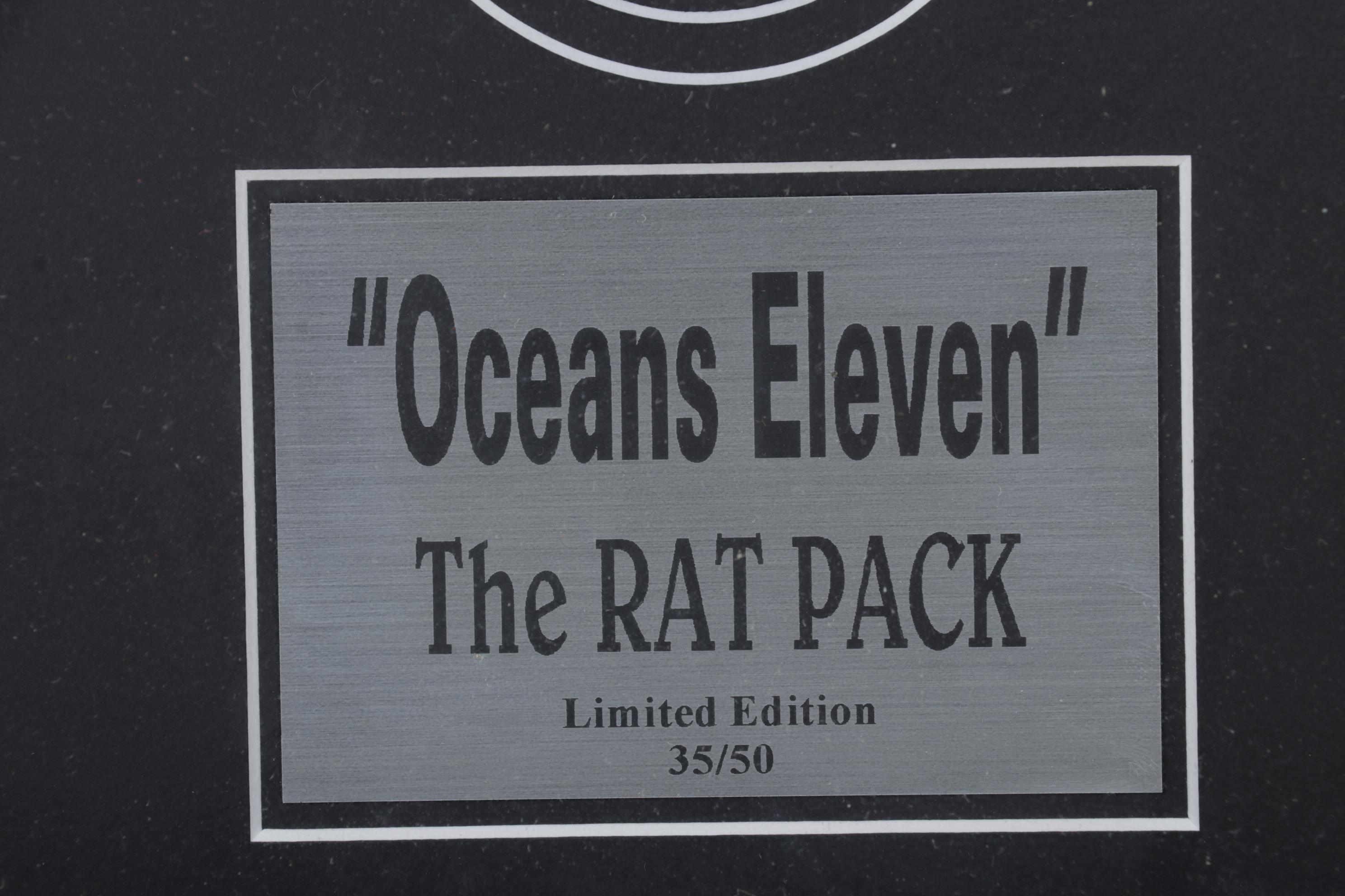 The Rat Pack "Oceans Eleven" Pool Cue Shadow Box