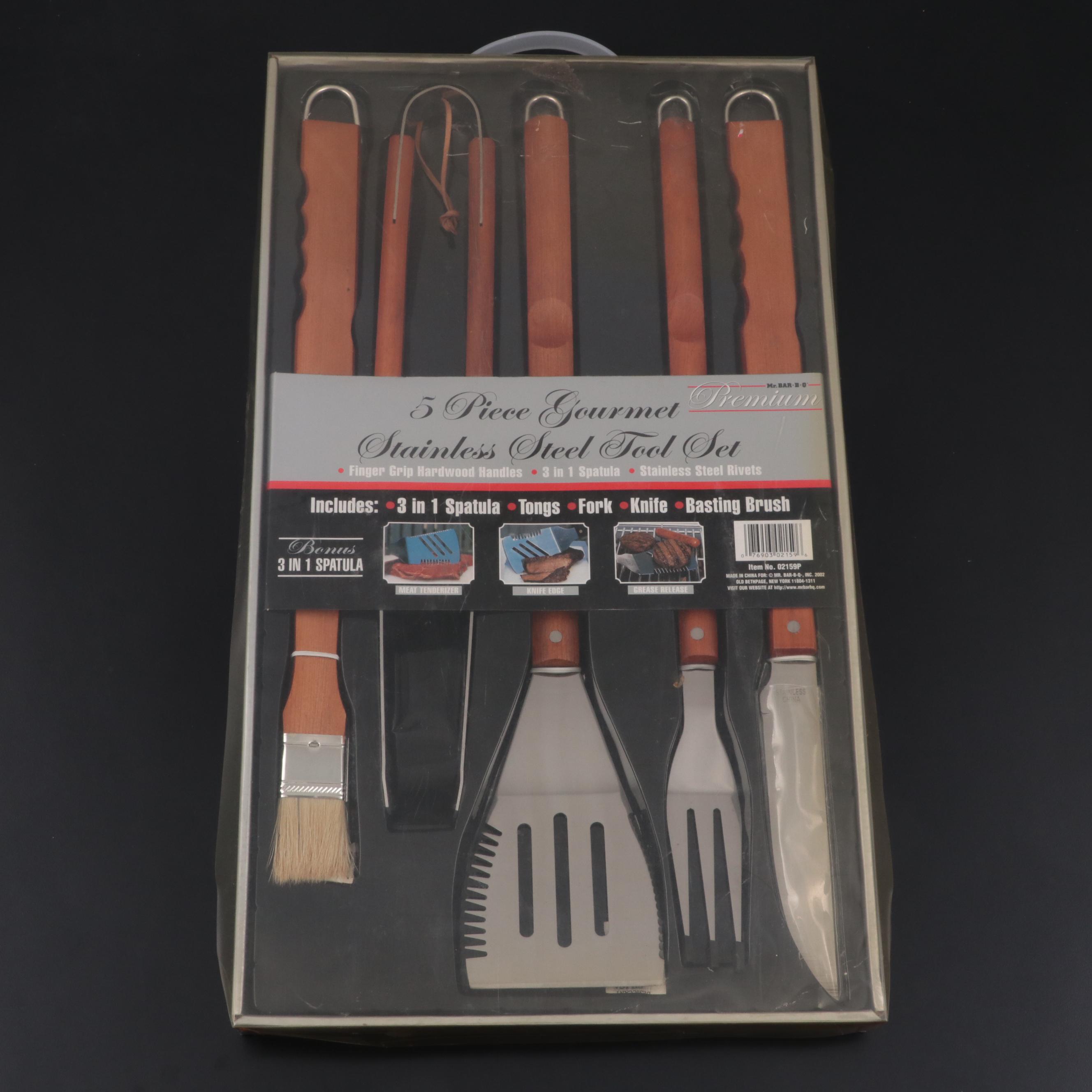 Mr. Bar-B-Q Five Pieces Stainless Steel Tool Set