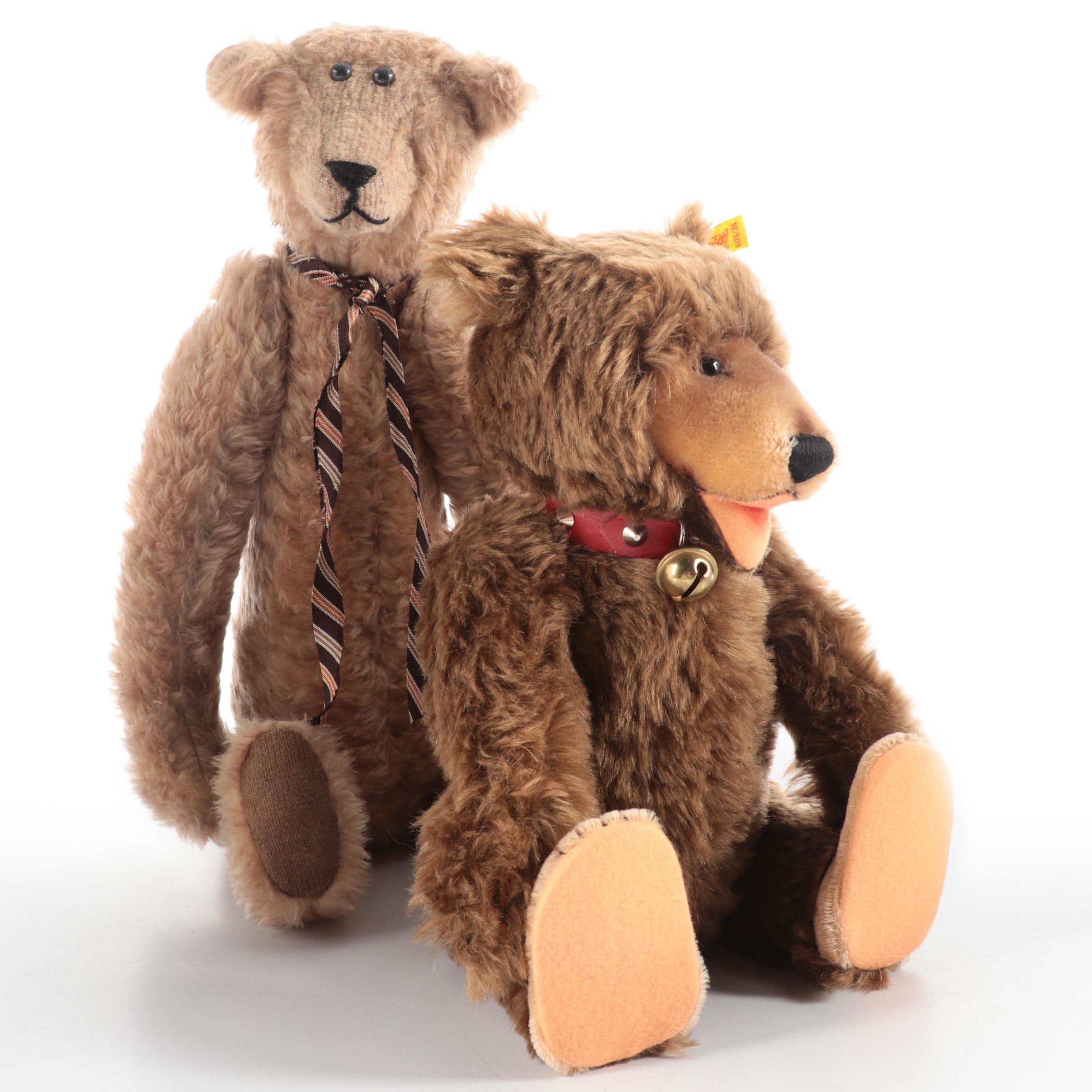 Steiff "Teddy Baby Brown Bear" Replica and Other Mohair Teddy Bear