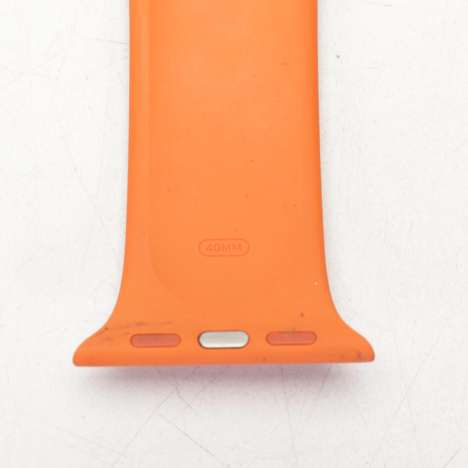 Hermès Apple Watch Orange Silicone Sport Band