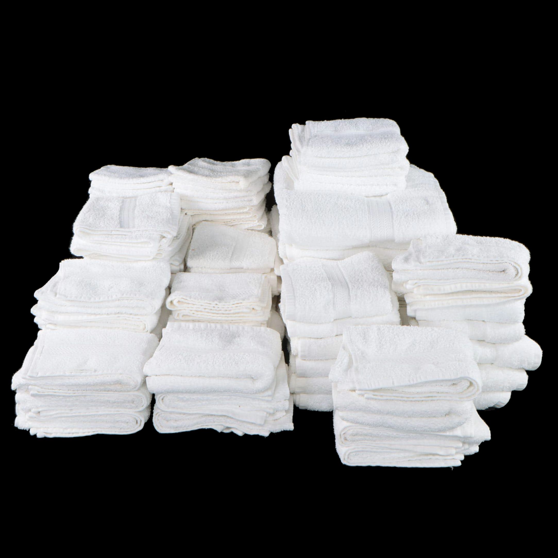 Grandeur Hospitality White Cotton Towels and Hand Towels