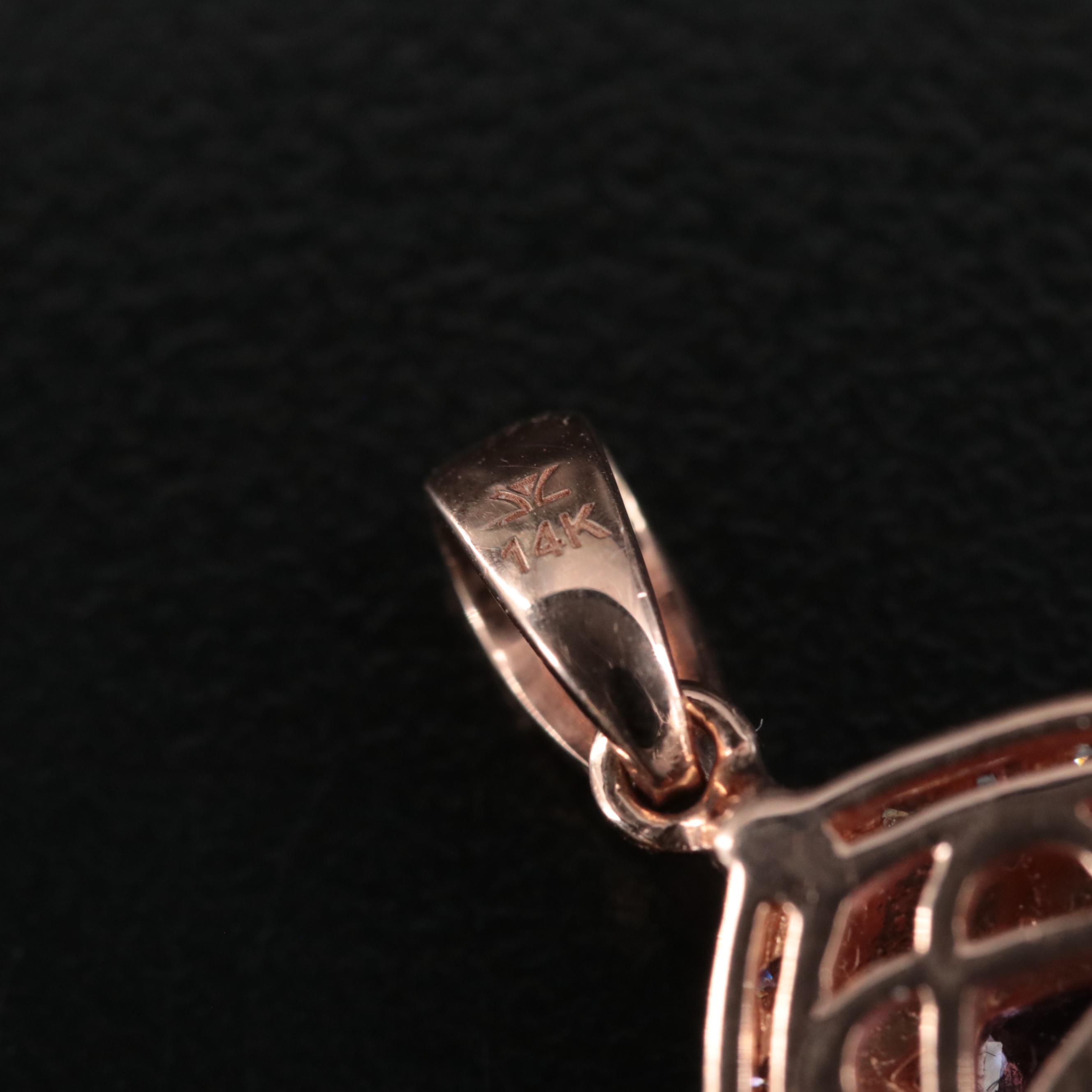 Le Vian 14K Rose Gold Amethyst and Diamond Pendant