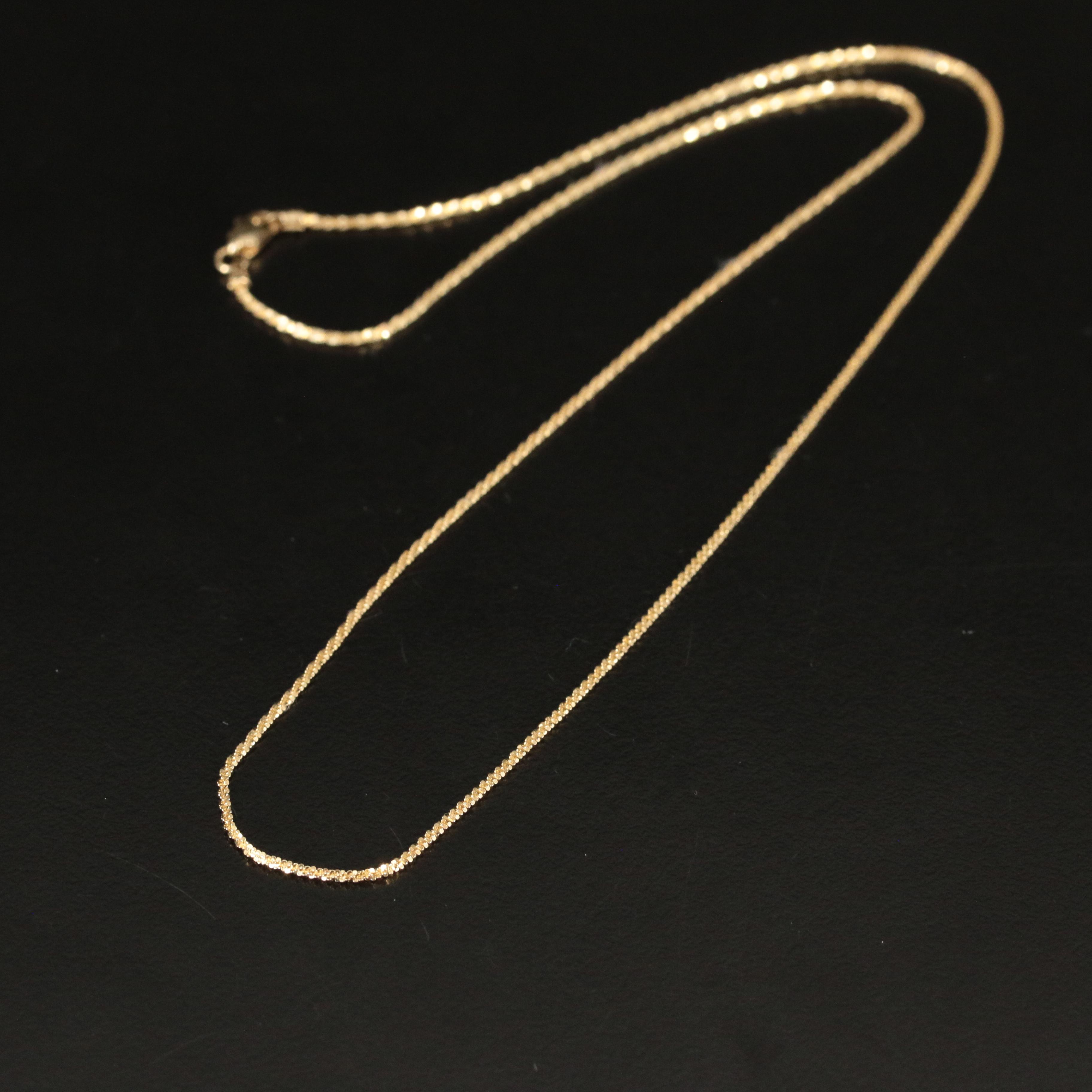 14K Sparkle Chain Necklace