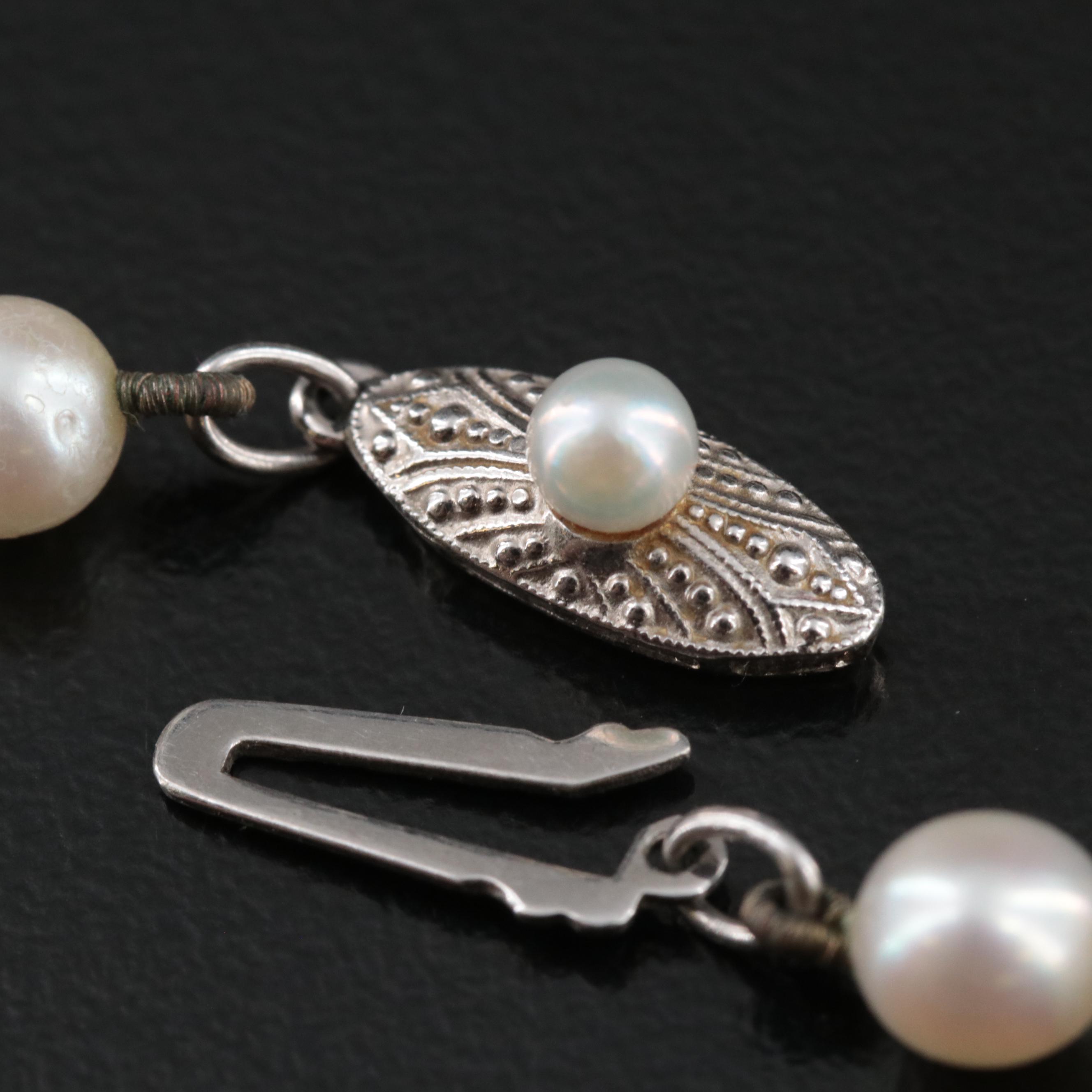 Vintage Mikimoto Pearl Necklace with 10K Clasp