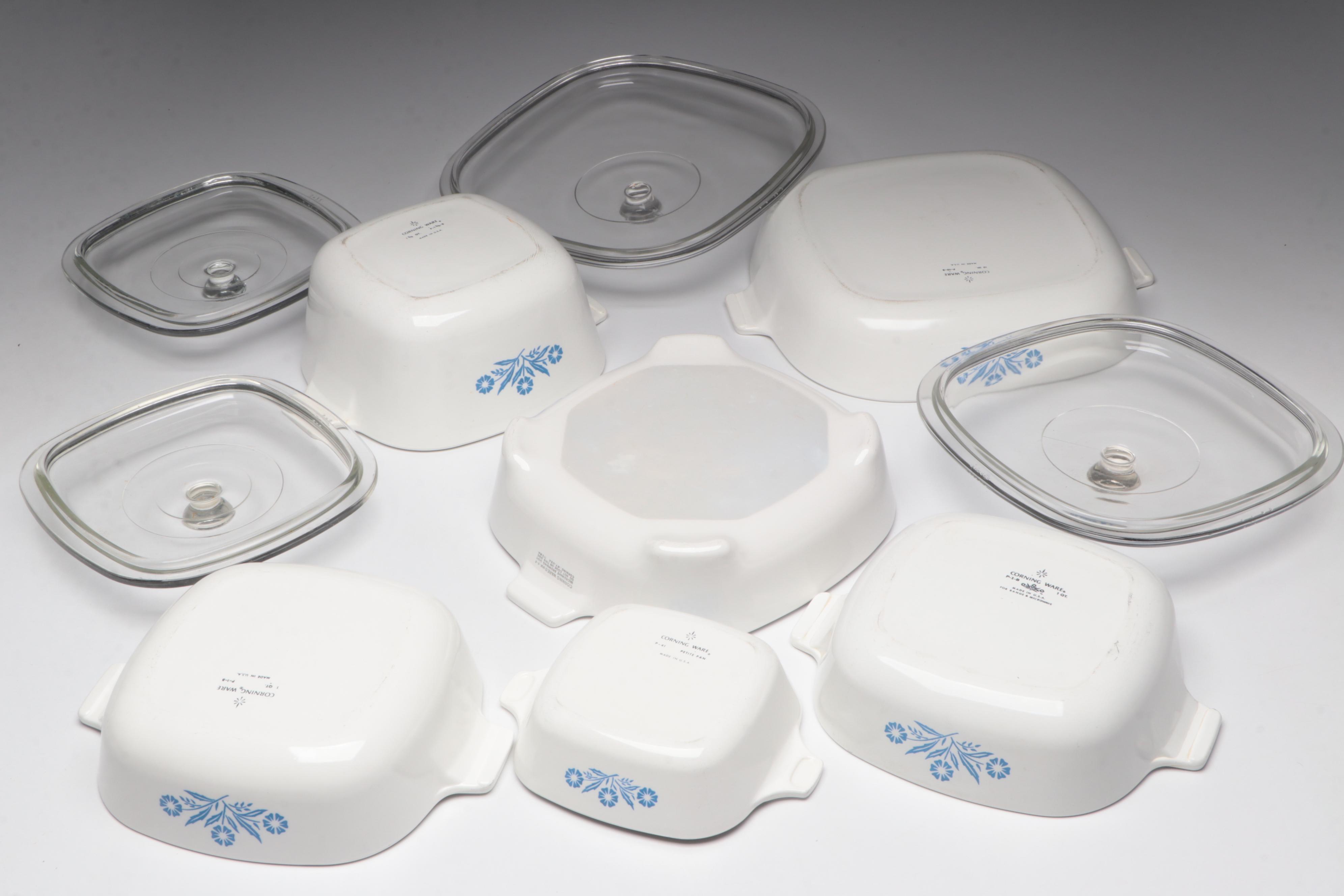 CorningWare "Cornflower Blue" Bakeware, Anchor Hocking Mixing Bowls and