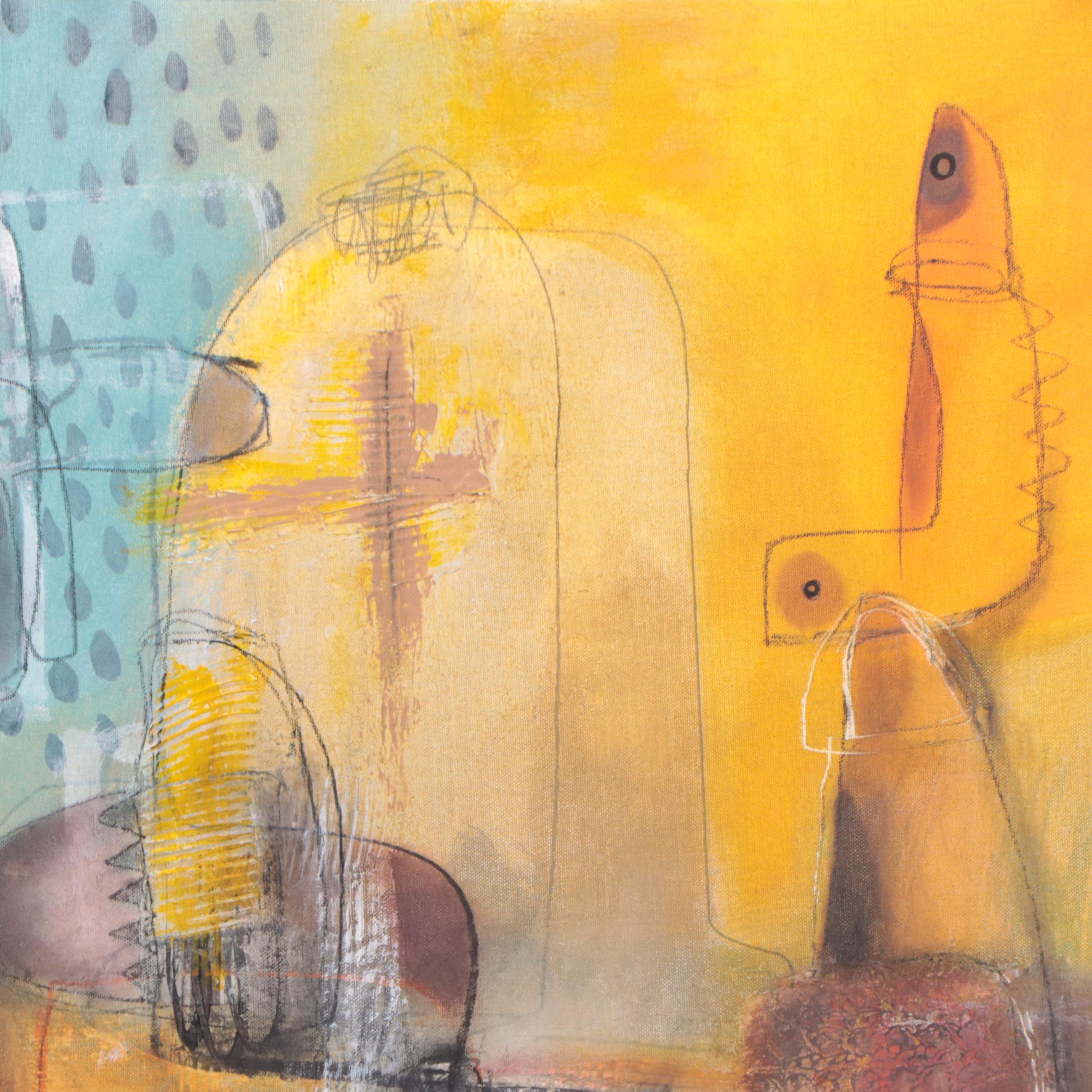 Michel Blázquez Abstract Mixed Media Painting "The Nature Awakens," 2023