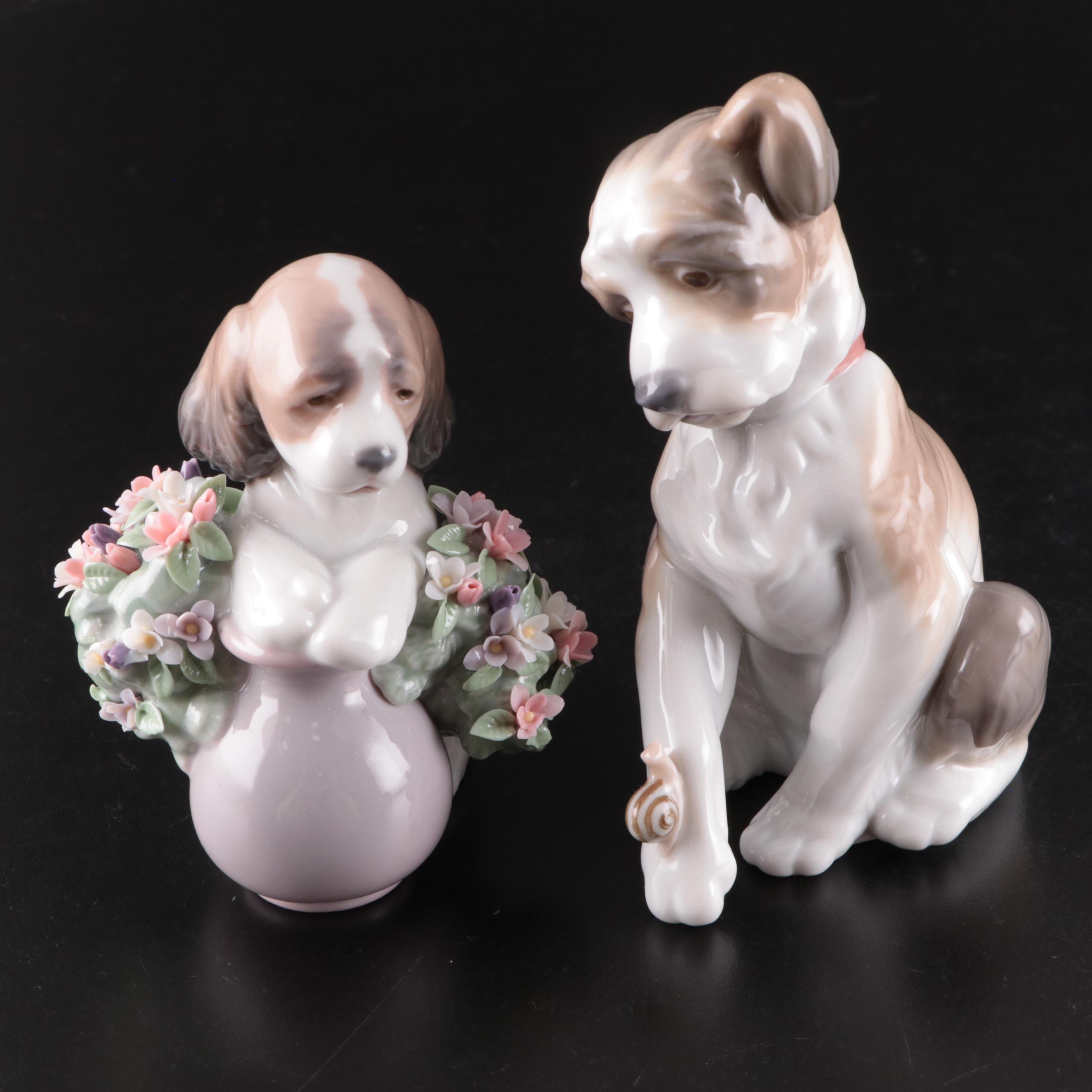 Lladró "New Friend" and "Take Me Home" Porcelain Figurines