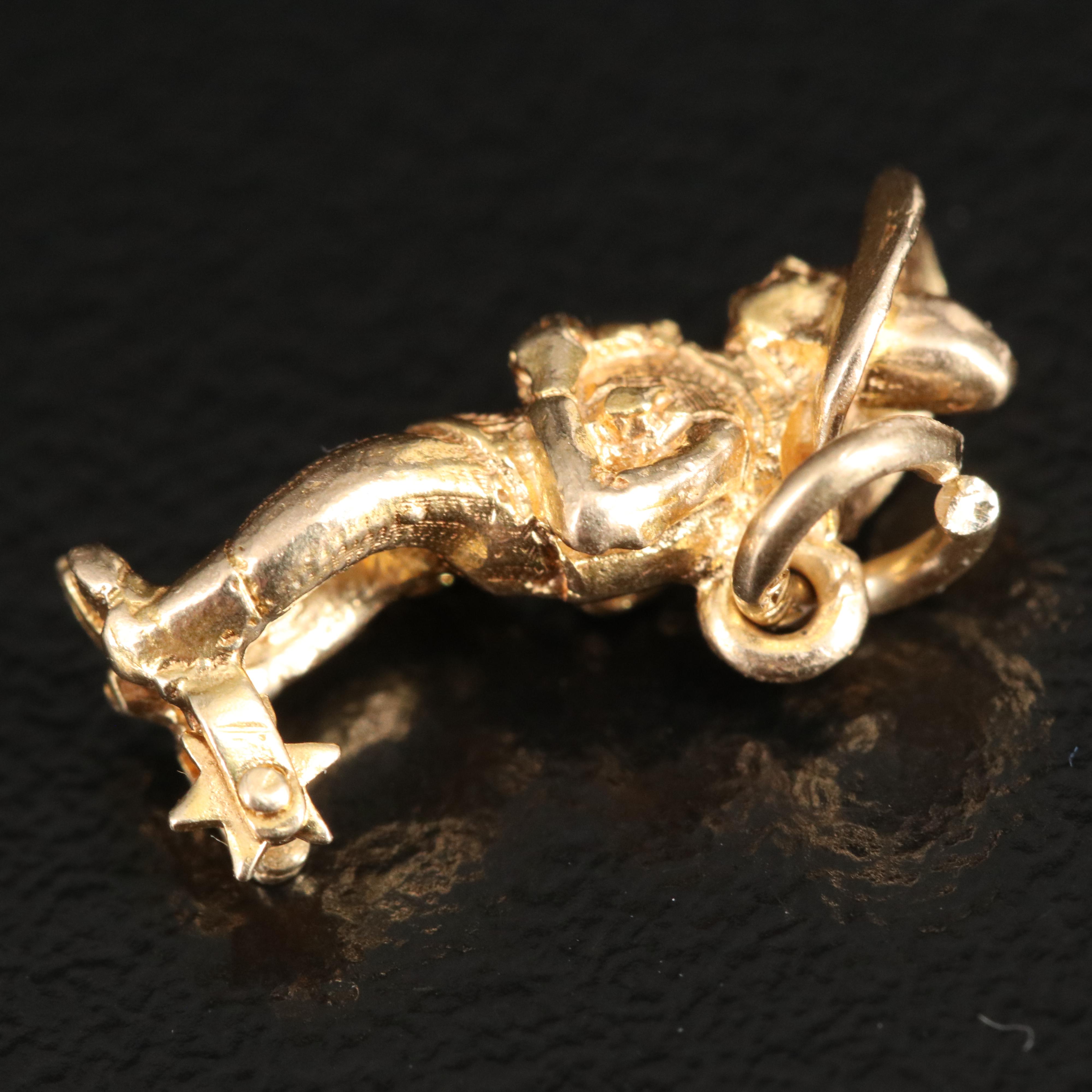 14K Cowboy Pendant