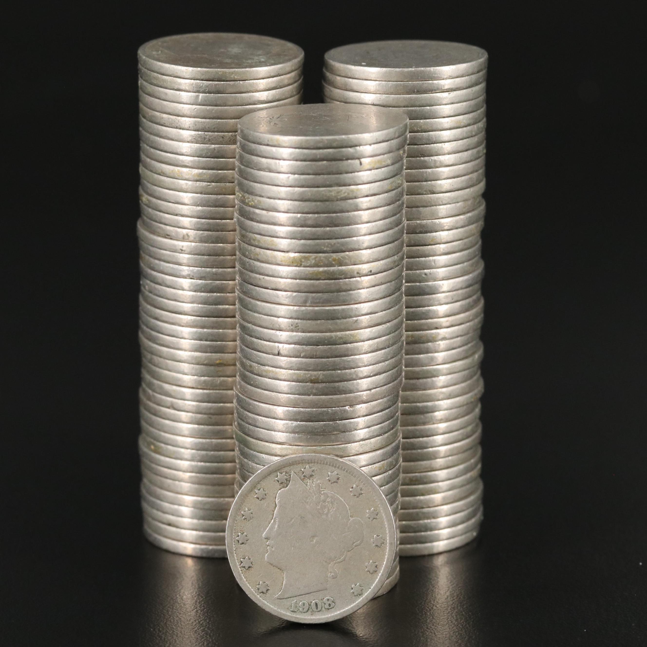 Group of One hundred Eighteen Liberty Nickels