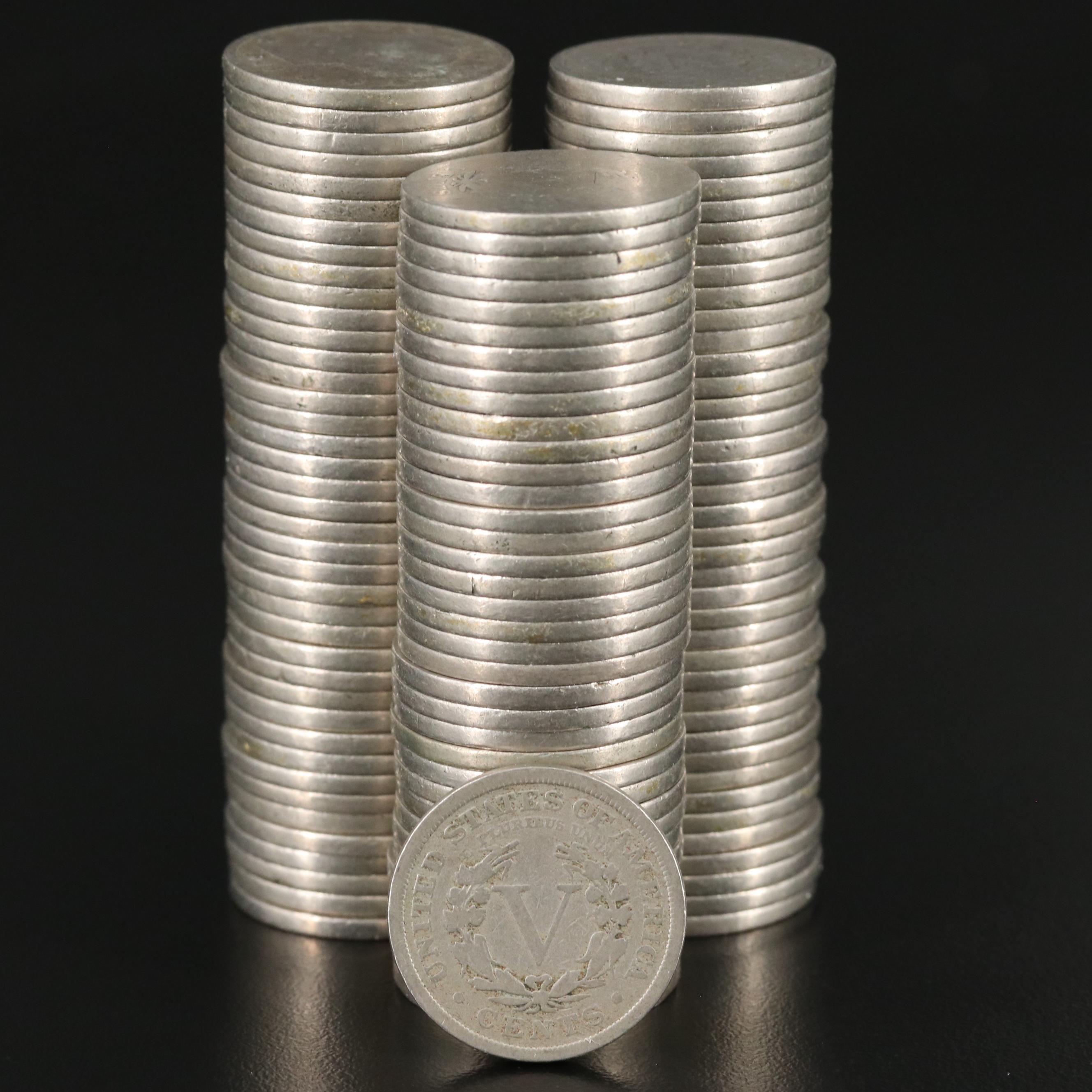 Group of One hundred Eighteen Liberty Nickels