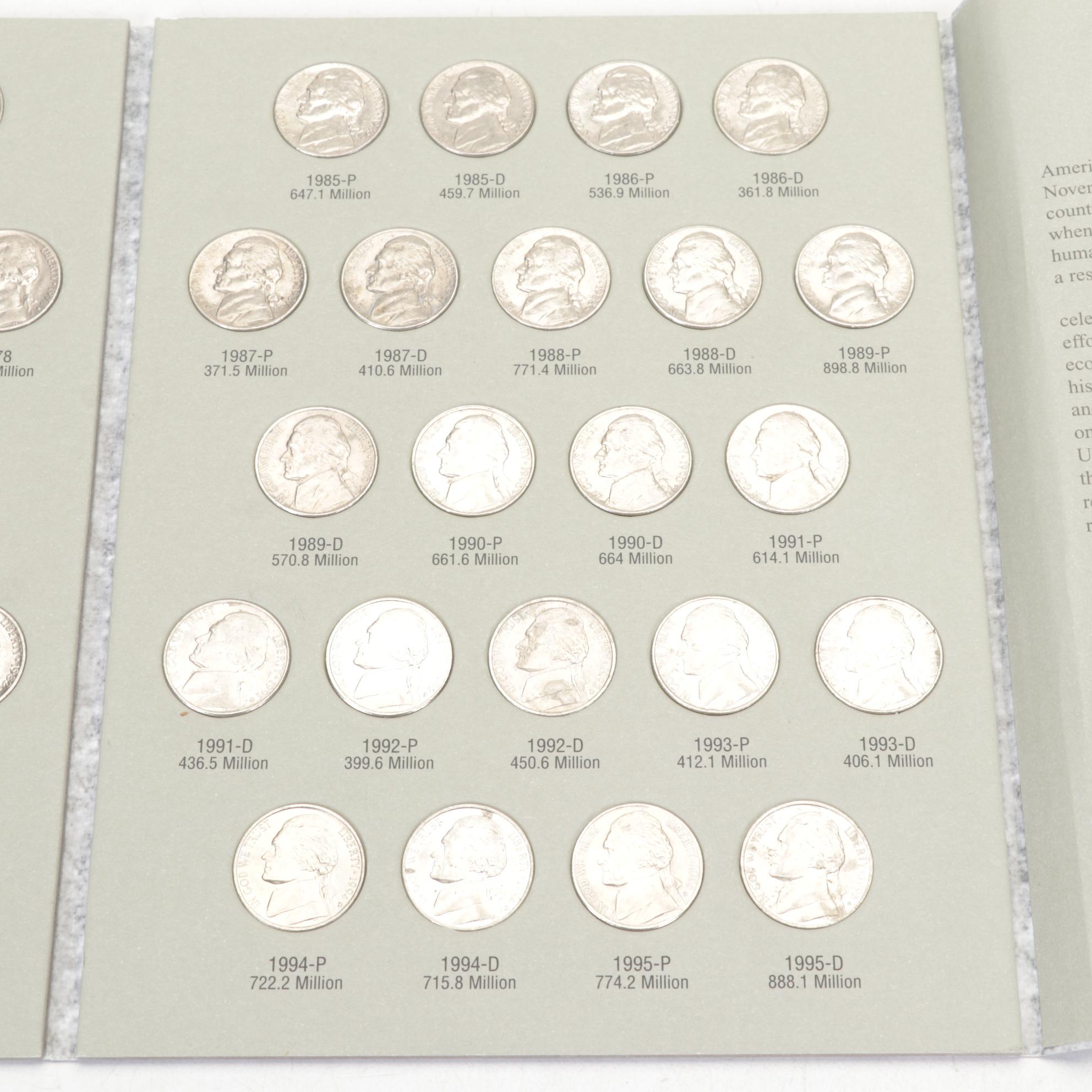 Collection of Jefferson Nickel Folders with Whitman Album