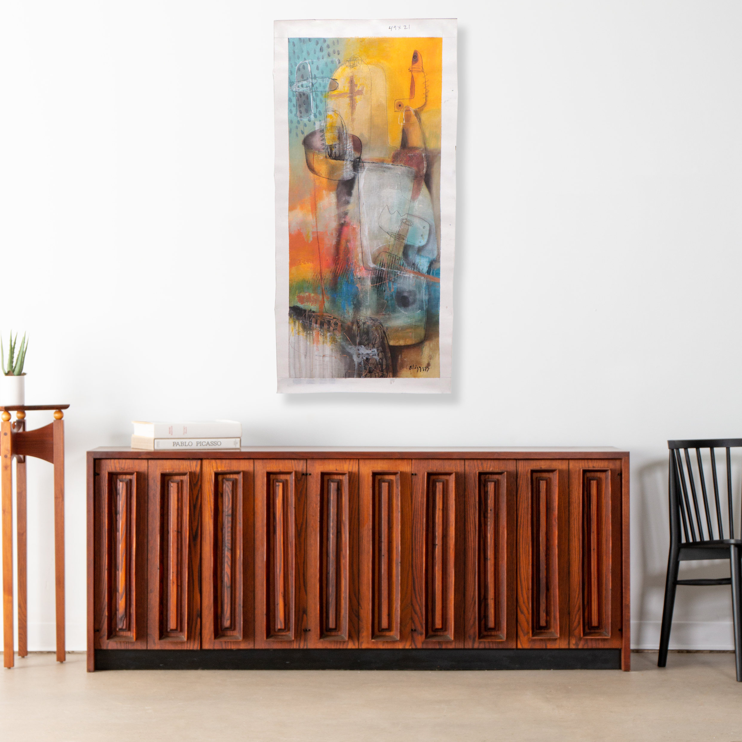 Michel Blázquez Abstract Mixed Media Painting "The Nature Awakens," 2023