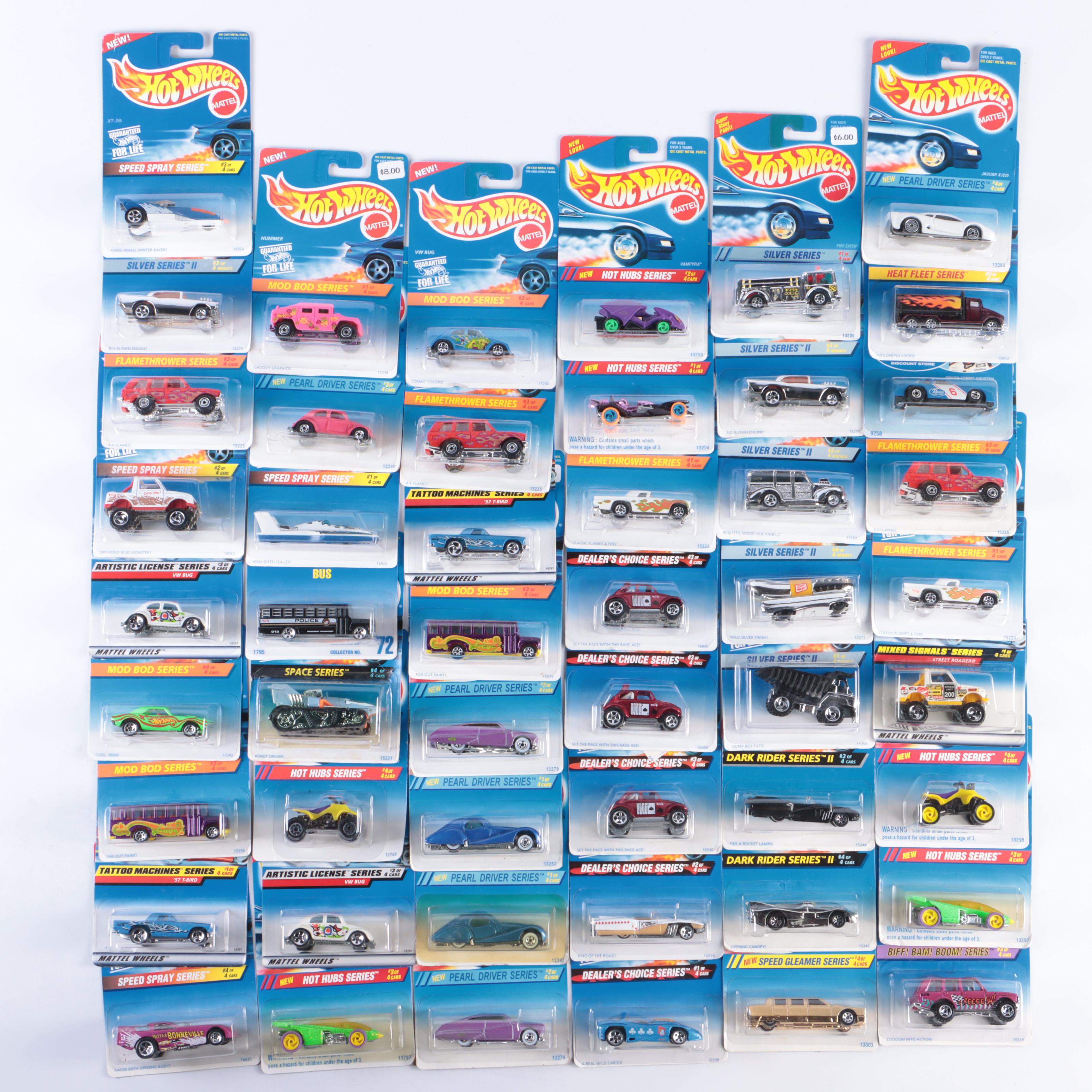 50 Hot Wheels Cars of Various Series