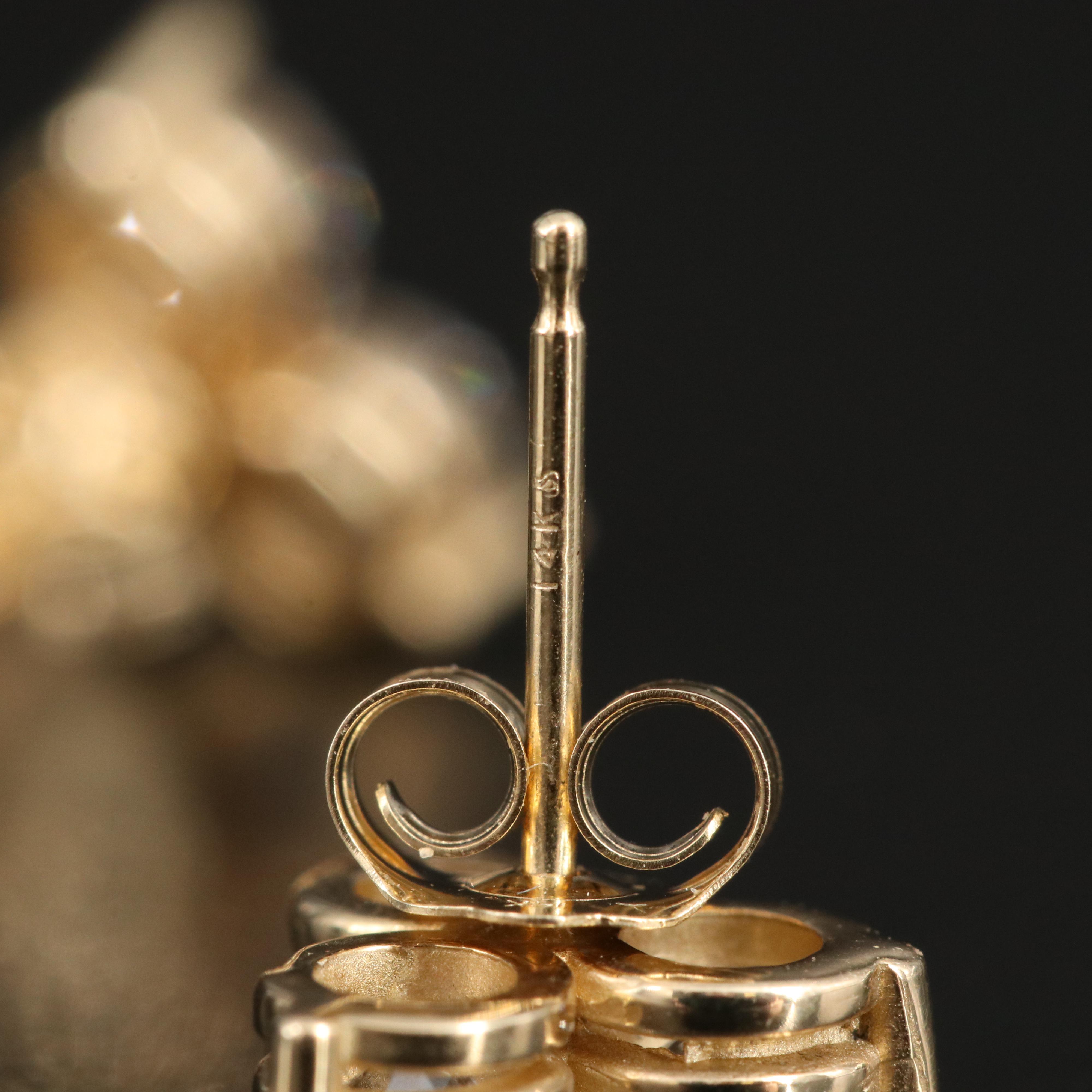 14K 1.90 CTW Diamond Triple Earrings