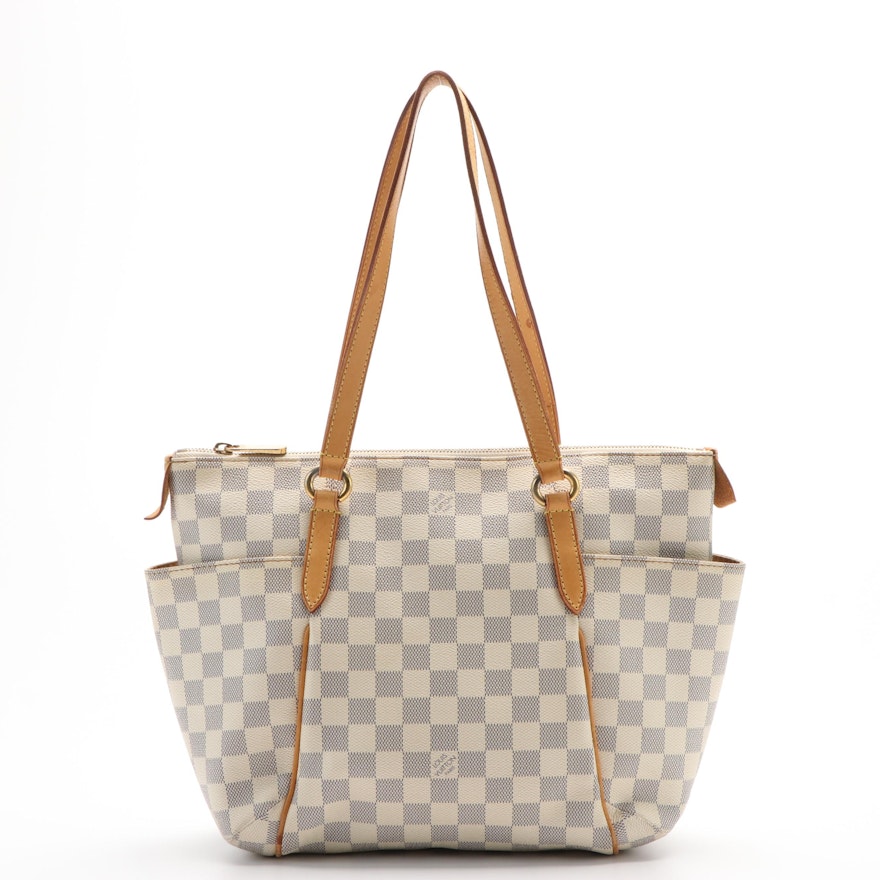 Louis Vuitton Totally PM Bag in Damier Azur Coated Canvas