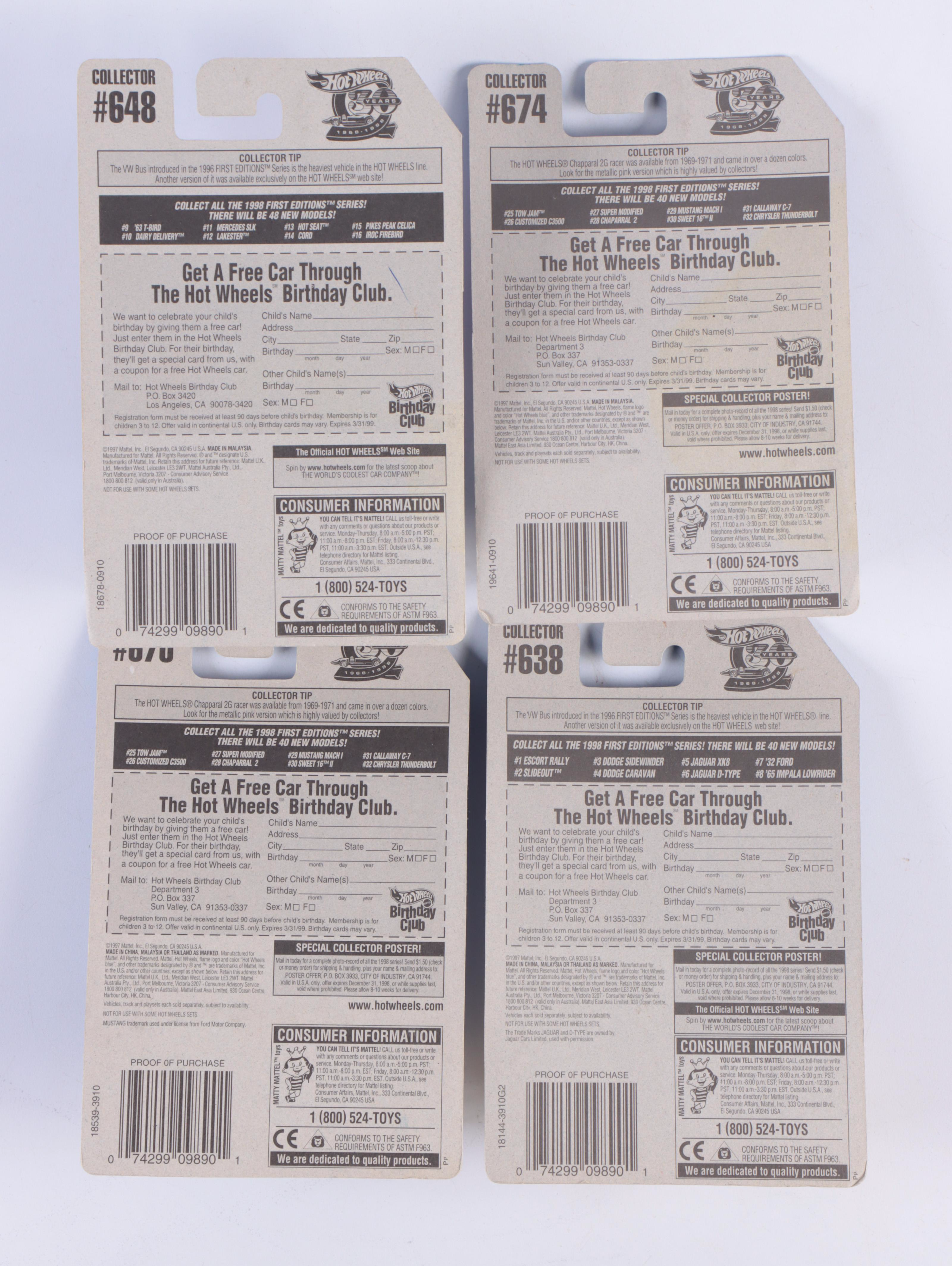 Hot Wheels First Editions "Hot Seat", "Sweet 16 II" and More Toy Cars