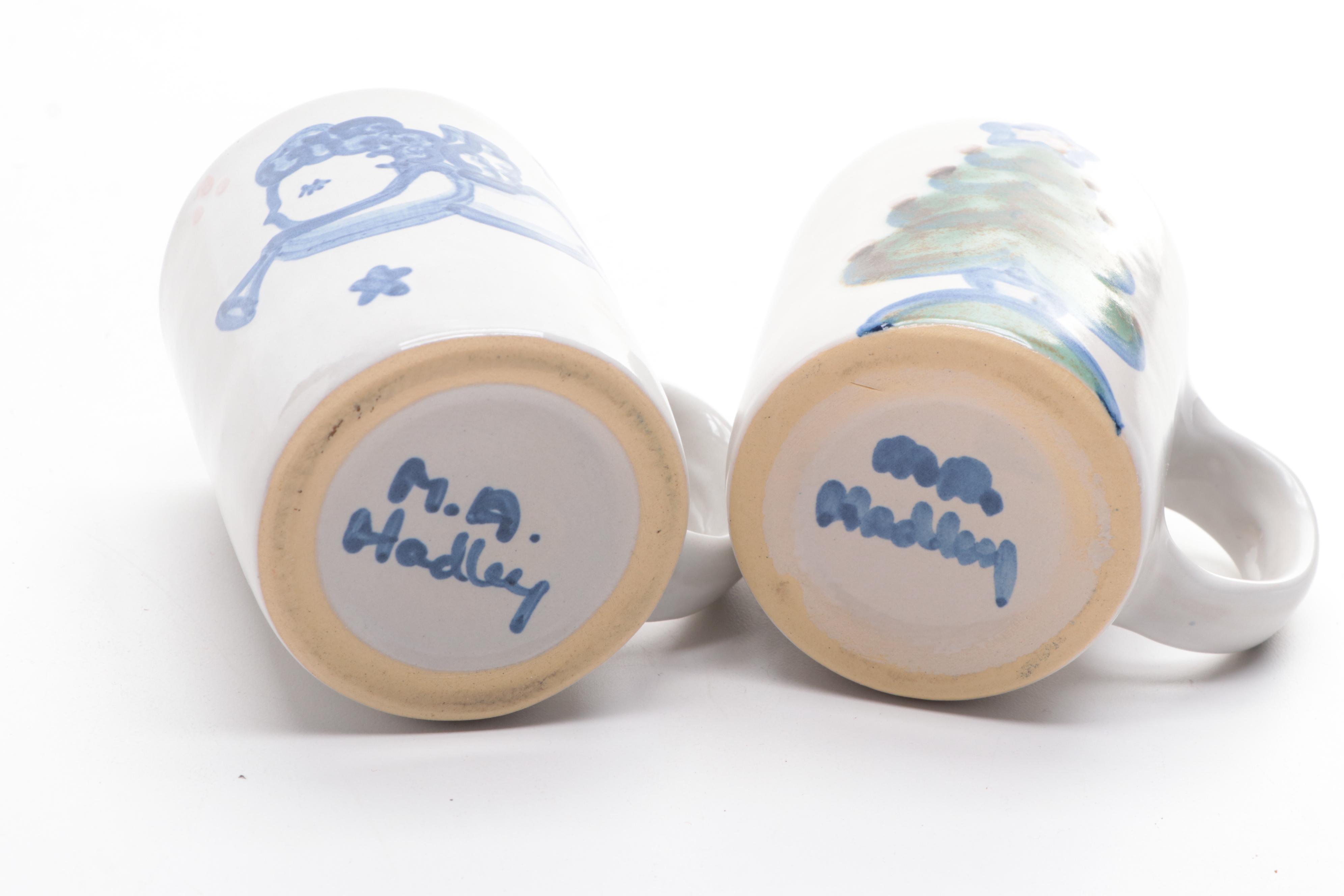 M. A. Hadley Stoneware Mugs and Coasters