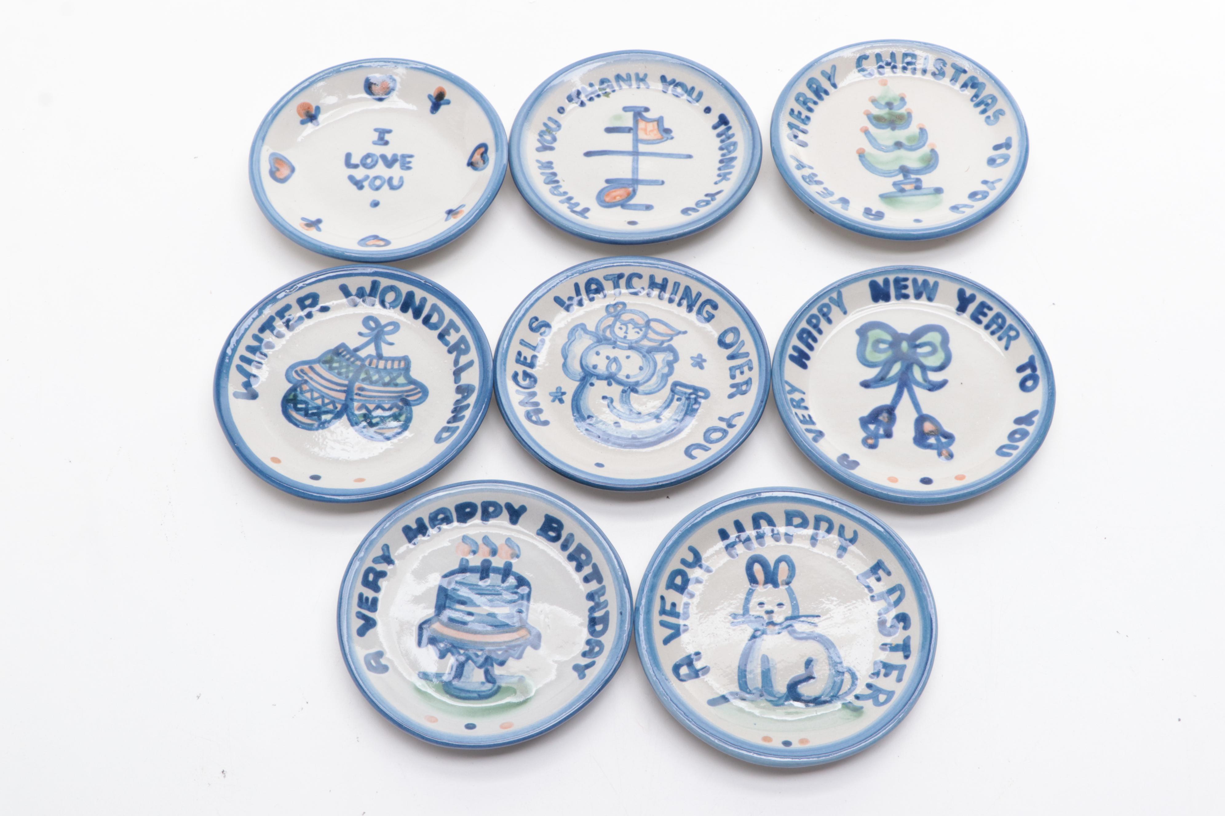 M. A. Hadley Stoneware Mugs and Coasters