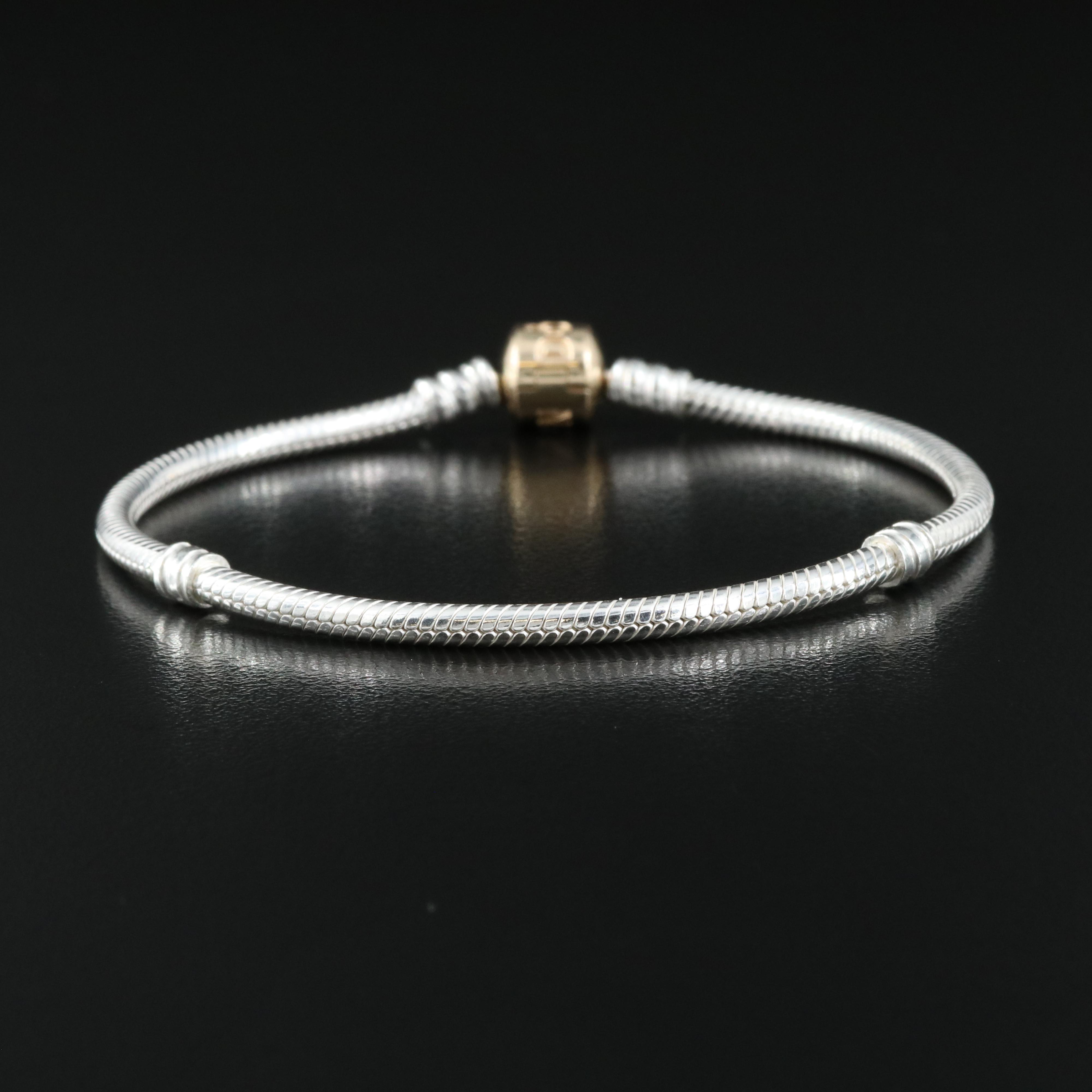 Pandora Sterling and 14K Bracelet